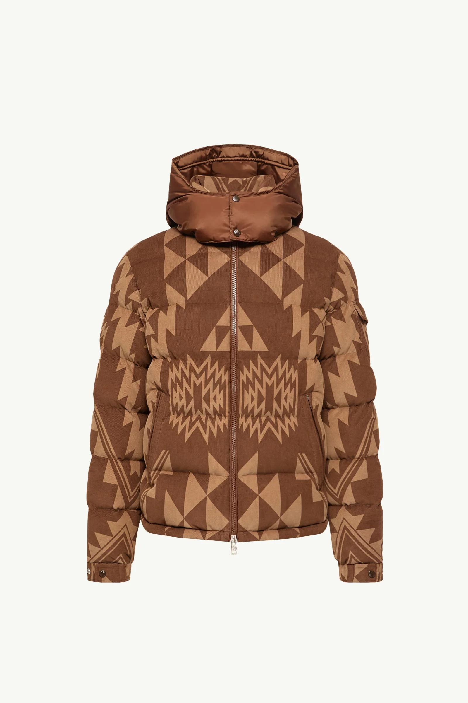 Boislune Hooded Corduroy Short Down Jacket - 1
