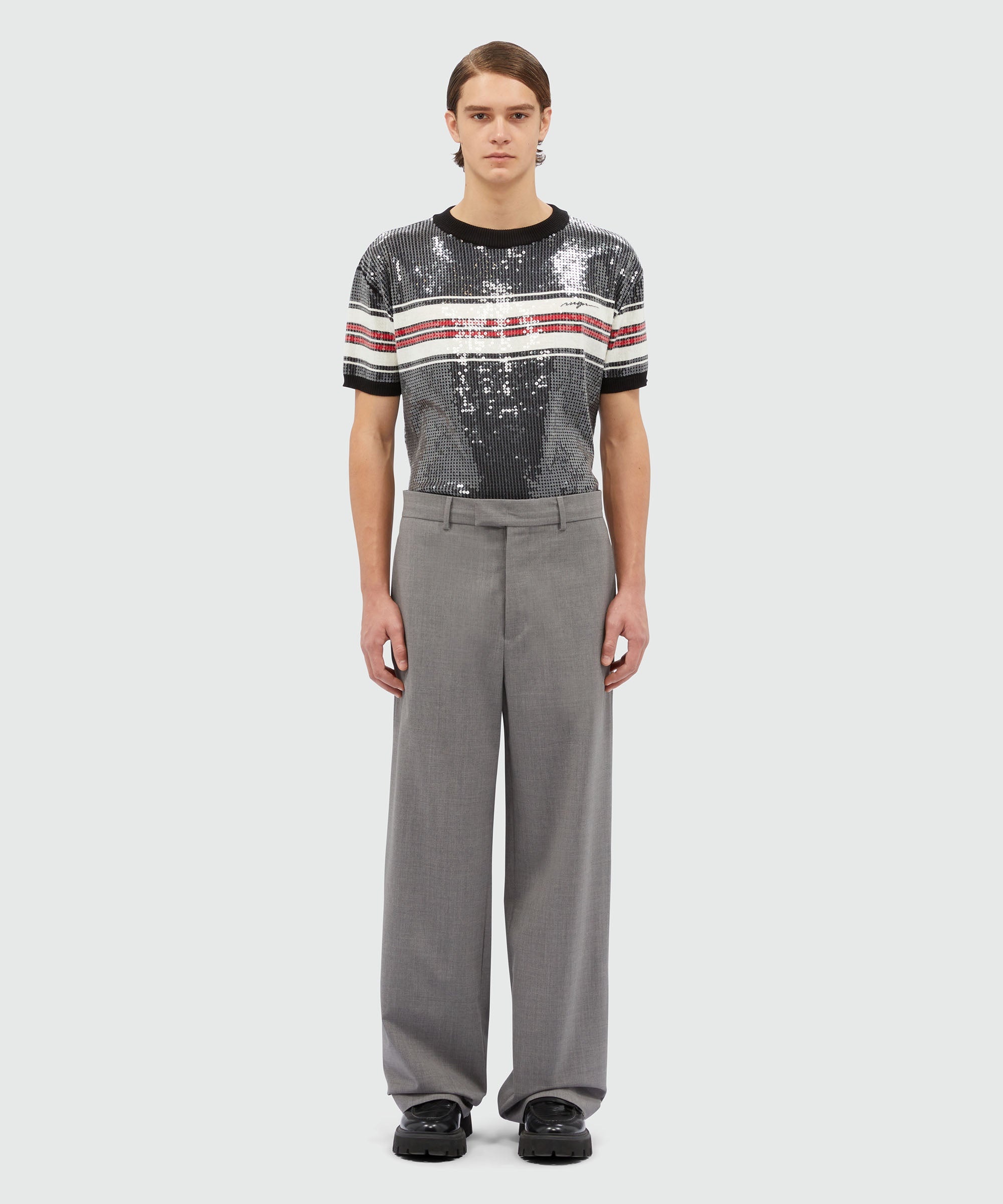 Gray virgin wool trousers - 2