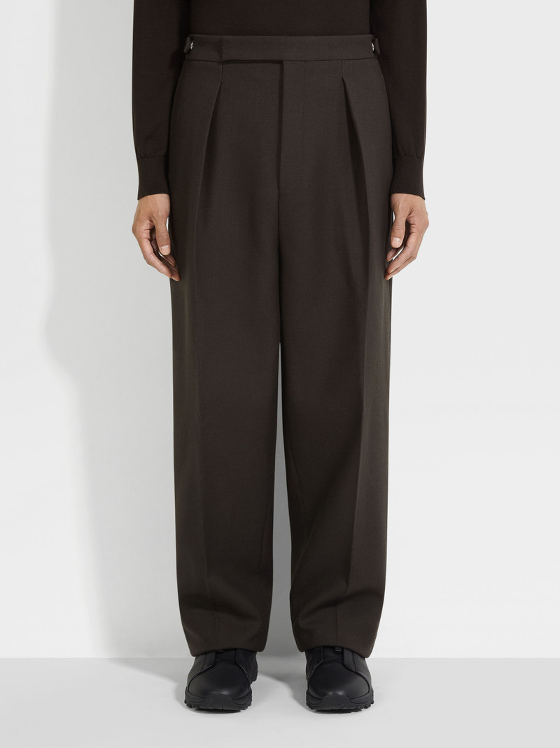 DARK BROWN WOOL PANTS 5