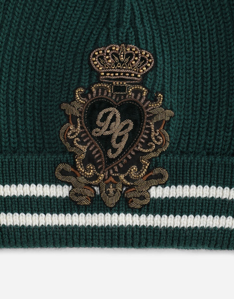 Dolce & Gabbana Knit wool hat with DG patch outlook