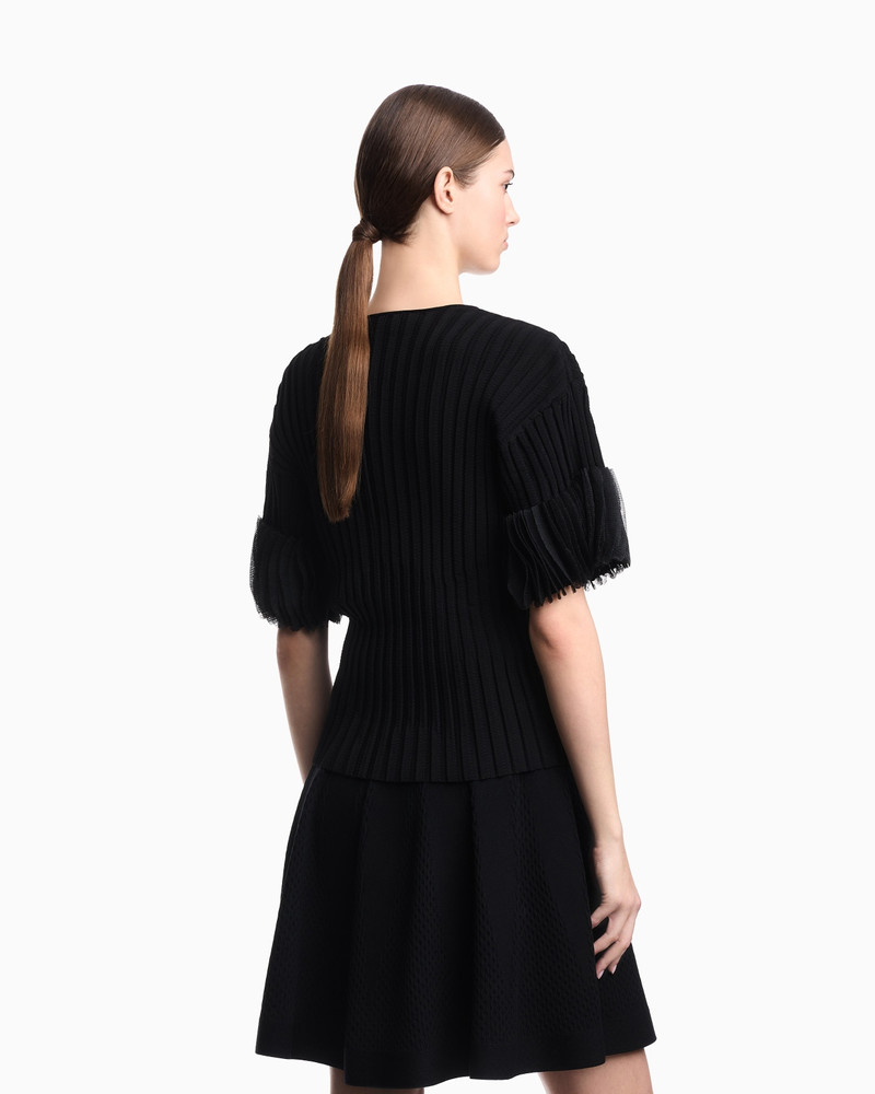 ASV RIBBED JUMPER WITH PLEATED DETAIL 3