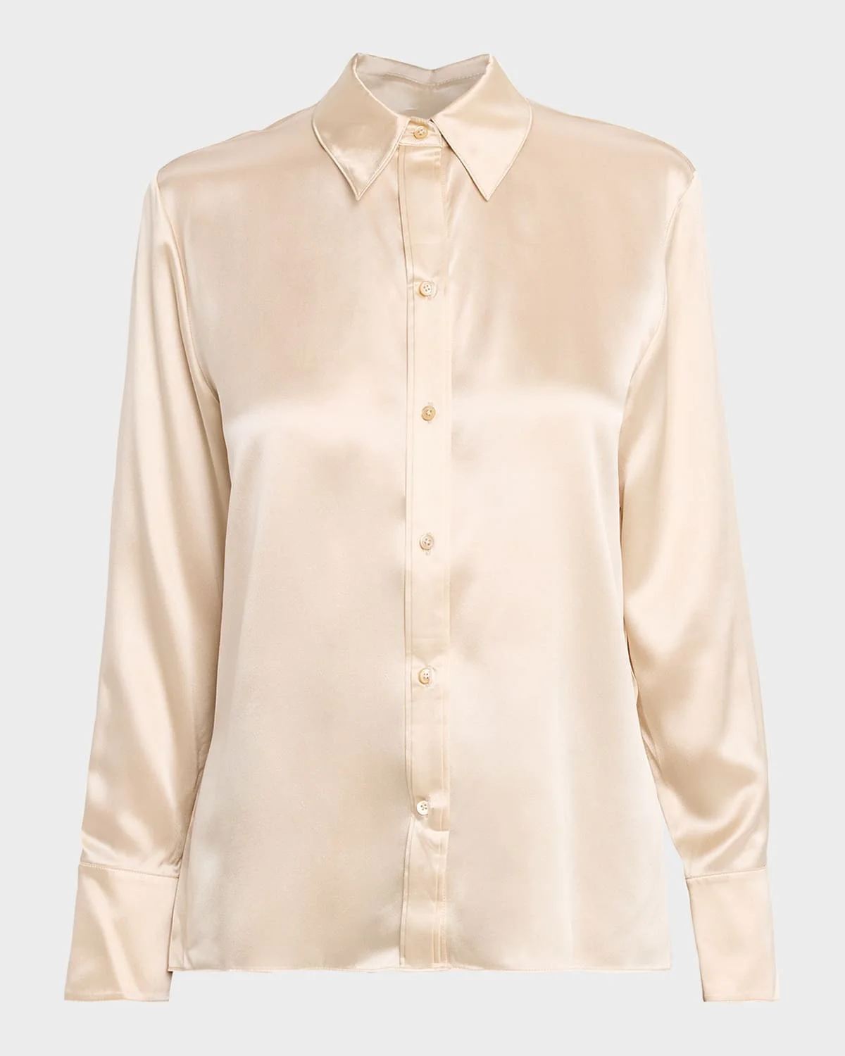 Joey Silk Button-Front Shirt - 1
