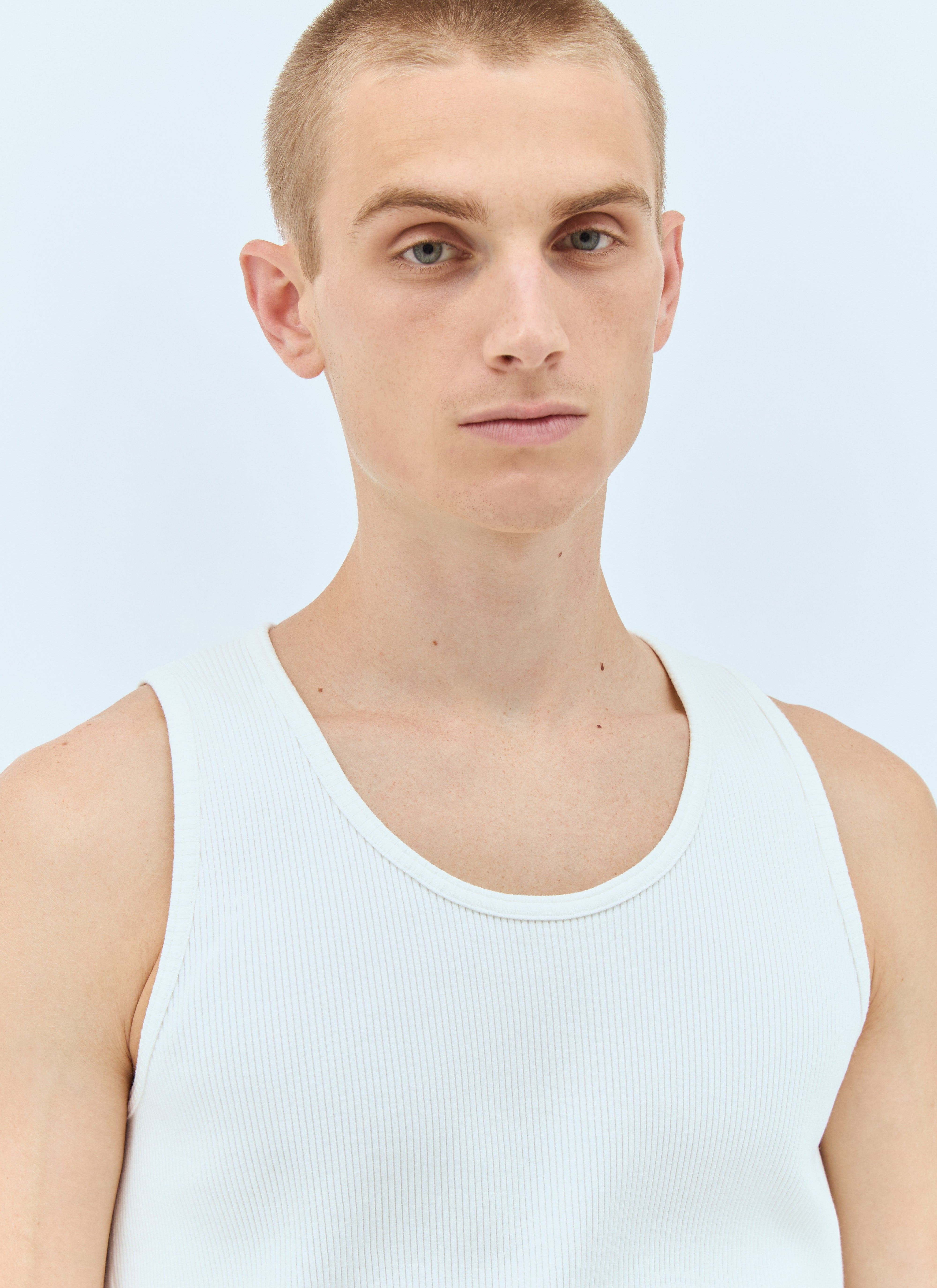 Bottega Veneta Men Rib Jersey Tank Top - 6
