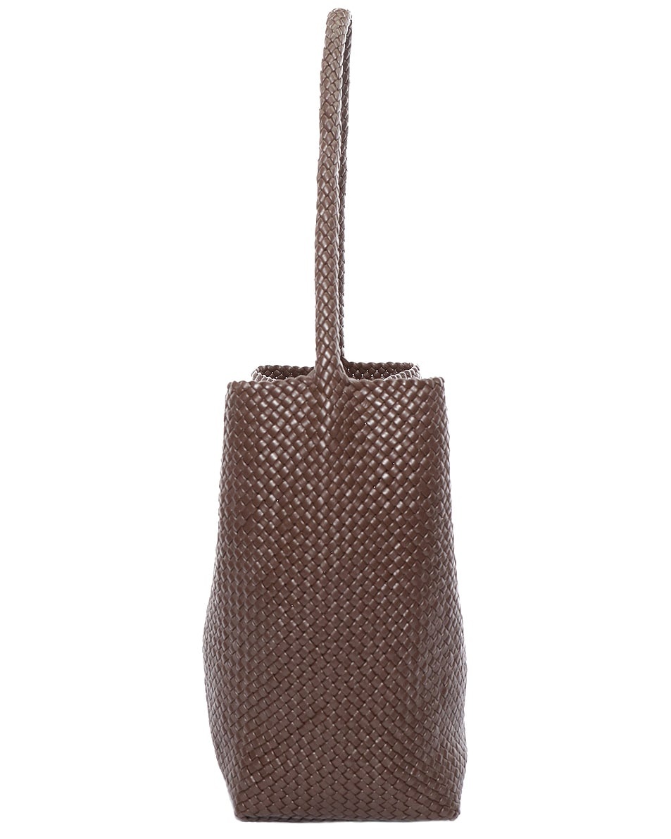 Medium Woven North South Tote Bag - 3