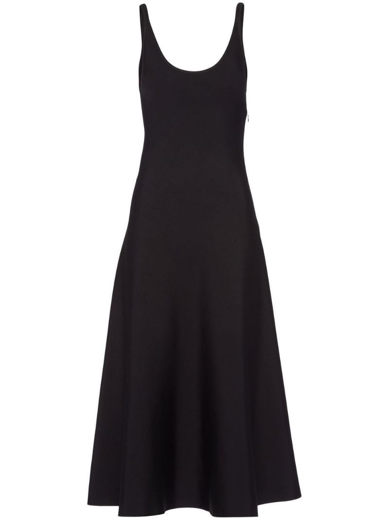 flared mid-length dress - 1