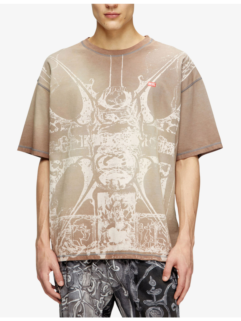 T-Boxt-T13 Medieval-Print Cotton-Jersey T-Shirt - 3