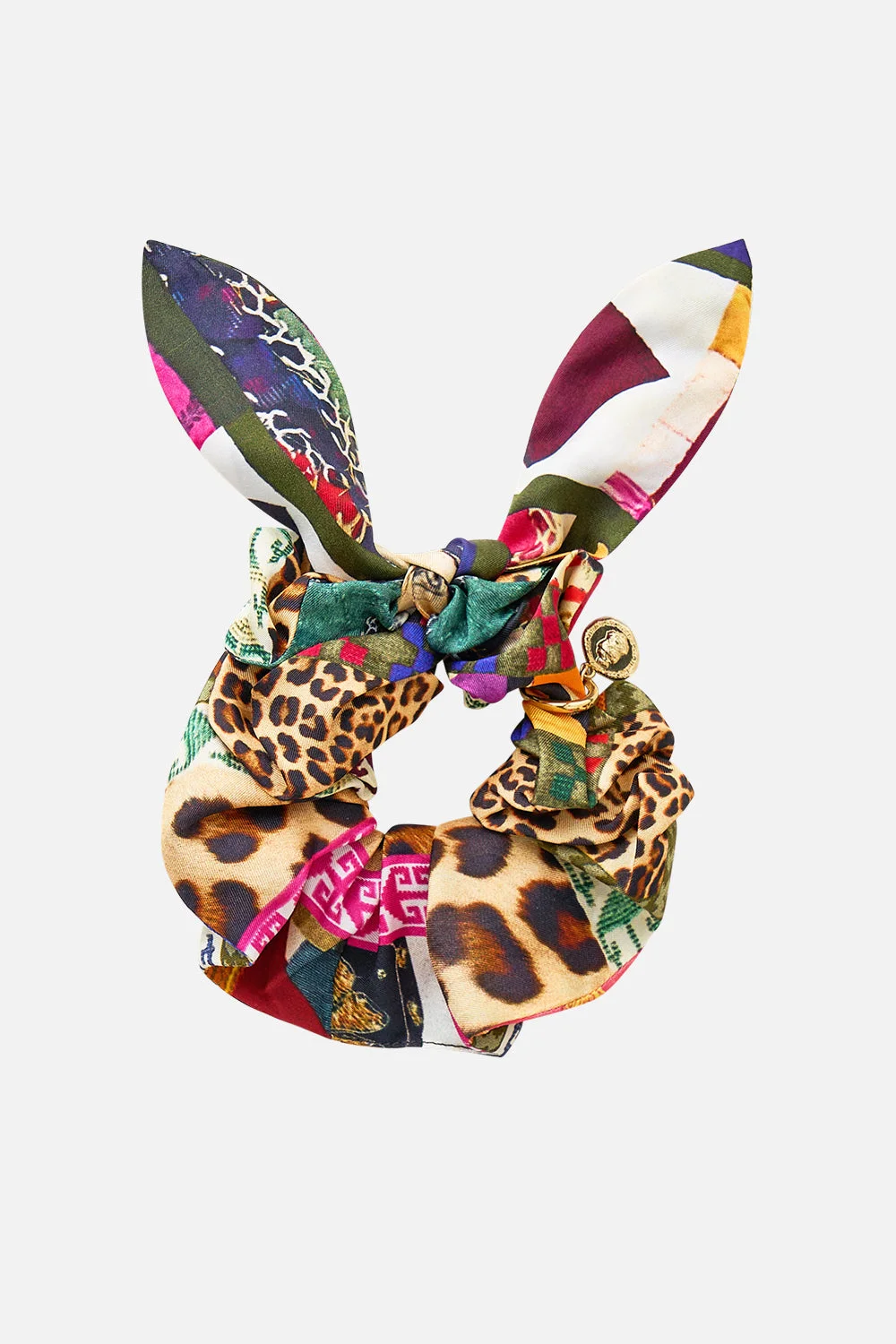 SCRUNCHIE WITH TIE AND CHARM - 1