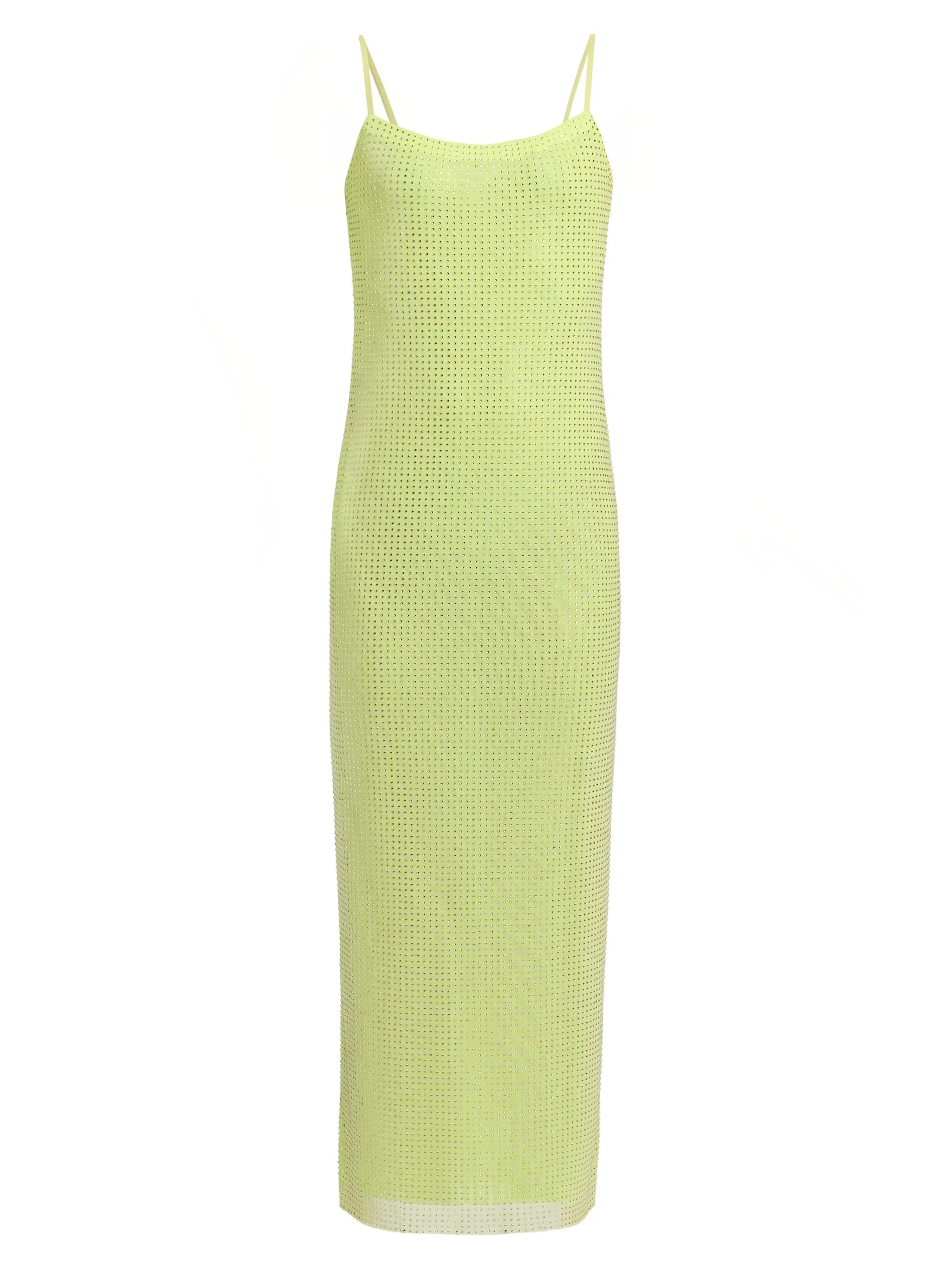 Women's Embellished Mesh Scoopneck Maxi Dress - Limoncello - 1