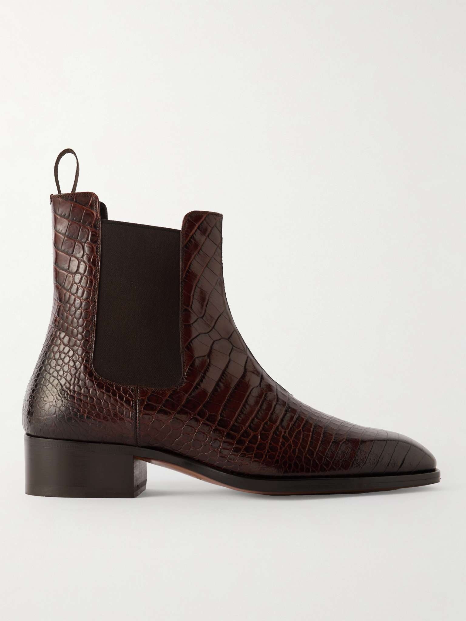 Hainaut Croc-Effect Leather Chelsea Boots - 1