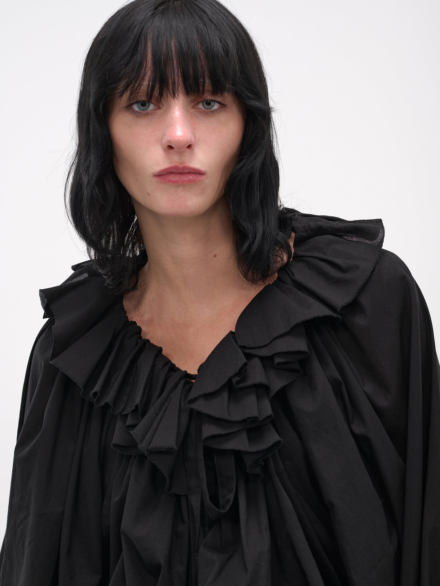 Black Bregje Ruffled Mini Dress - 4