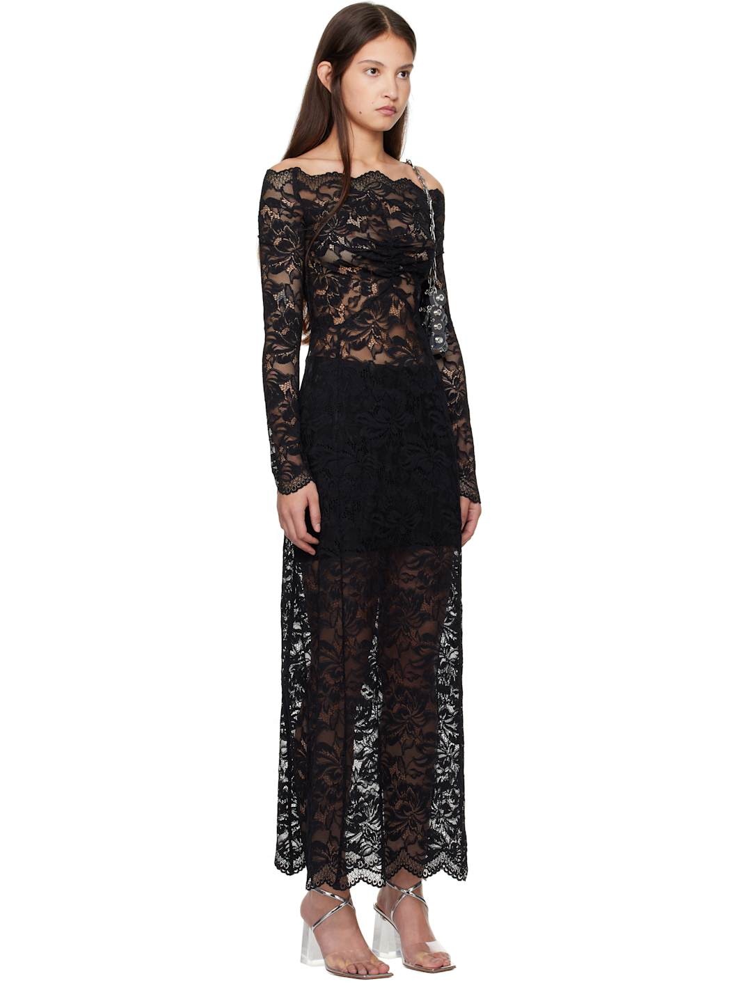 Black Lace Maxi Dress - 2