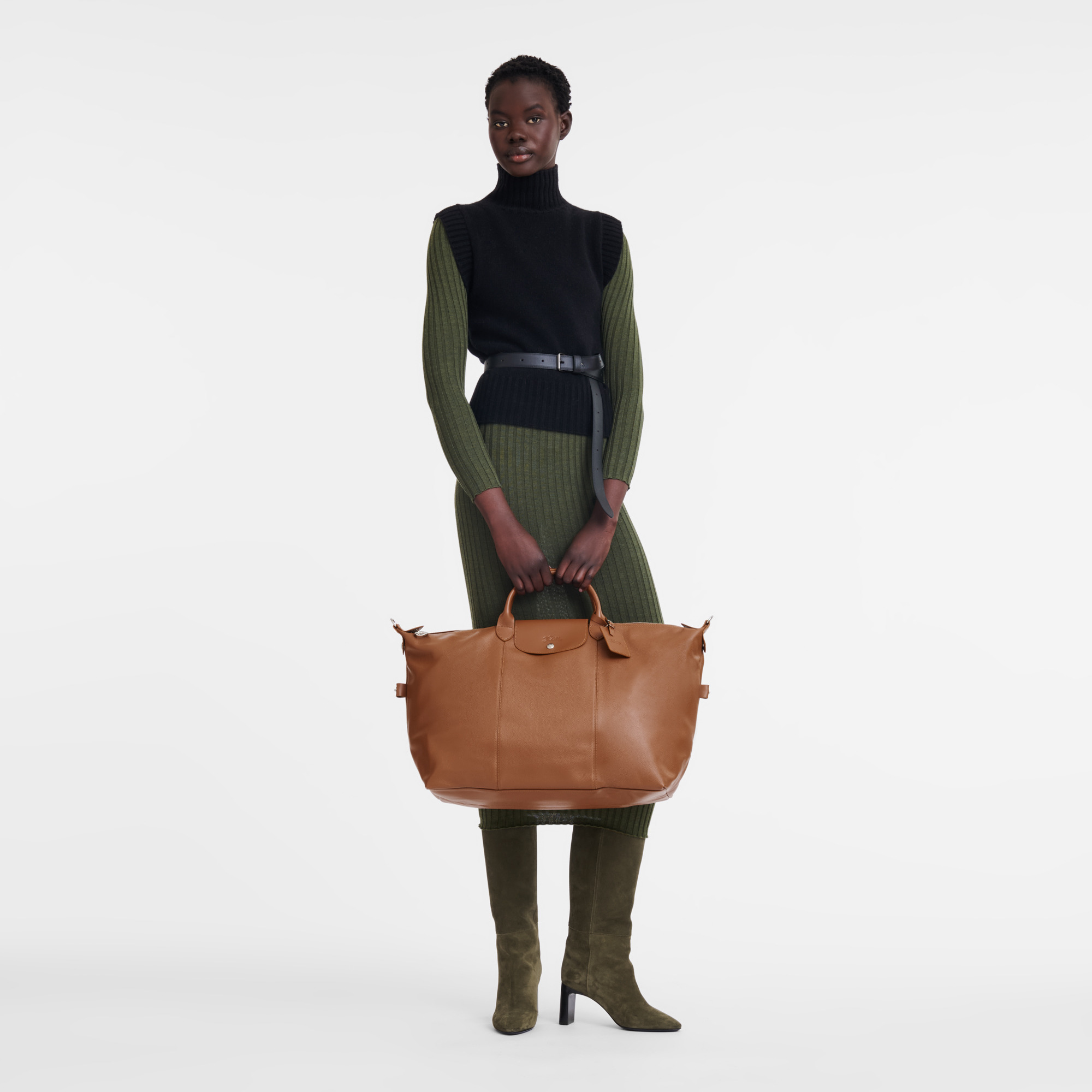 Le Foulonné S Travel bag Caramel - Leather - 2