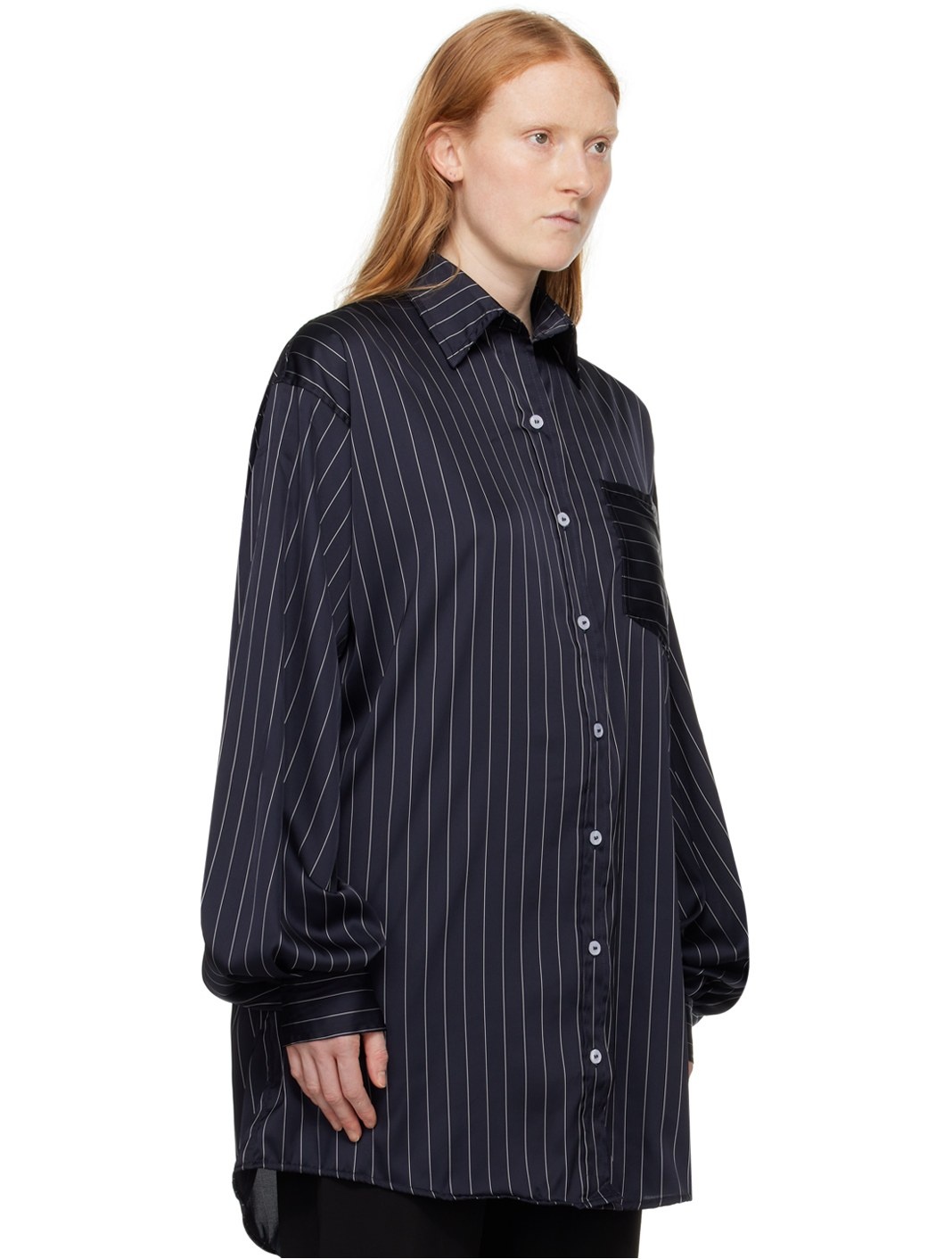 Navy Oversized Shirt - 2