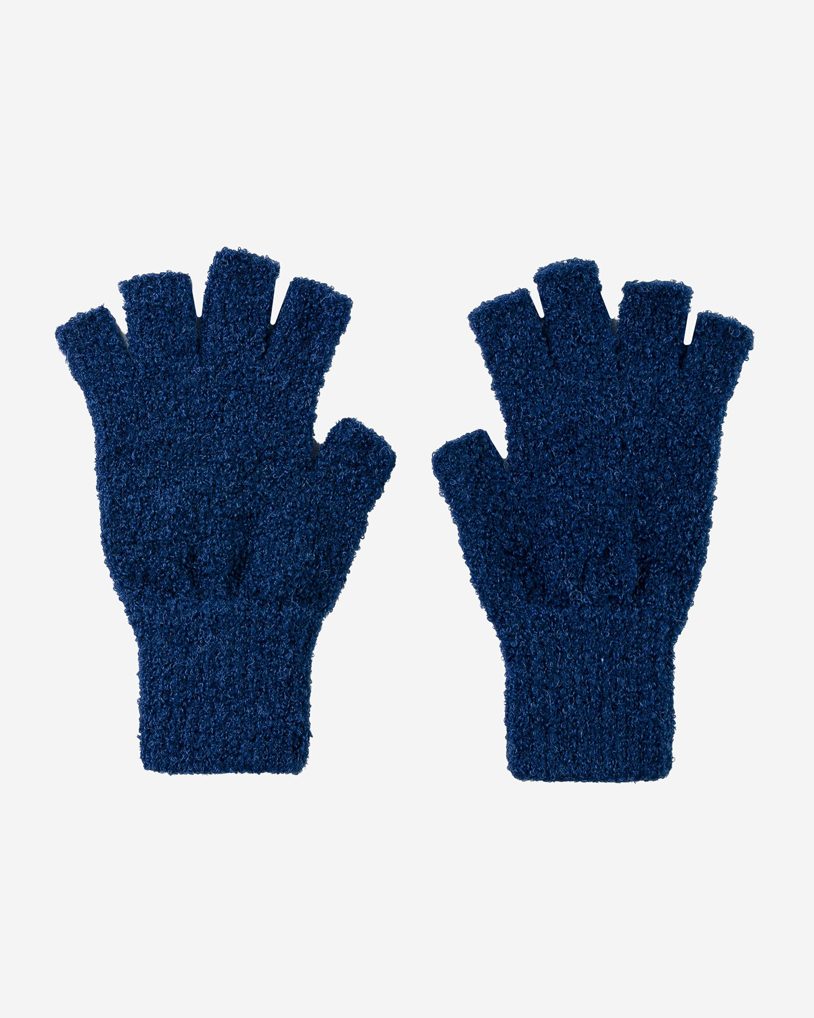 DEC-GLV-NAV Decka Fingerless Gloves - Navy Blue - 2