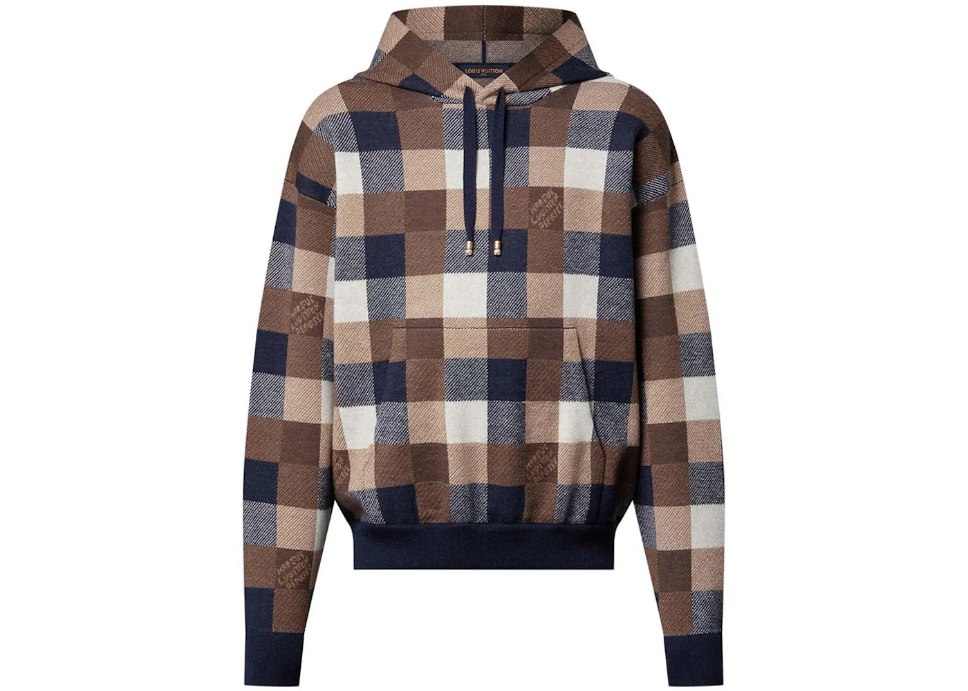 Louis Vuitton Damier Cashmere and Wool-Blend Hoodie Multicolor - 1
