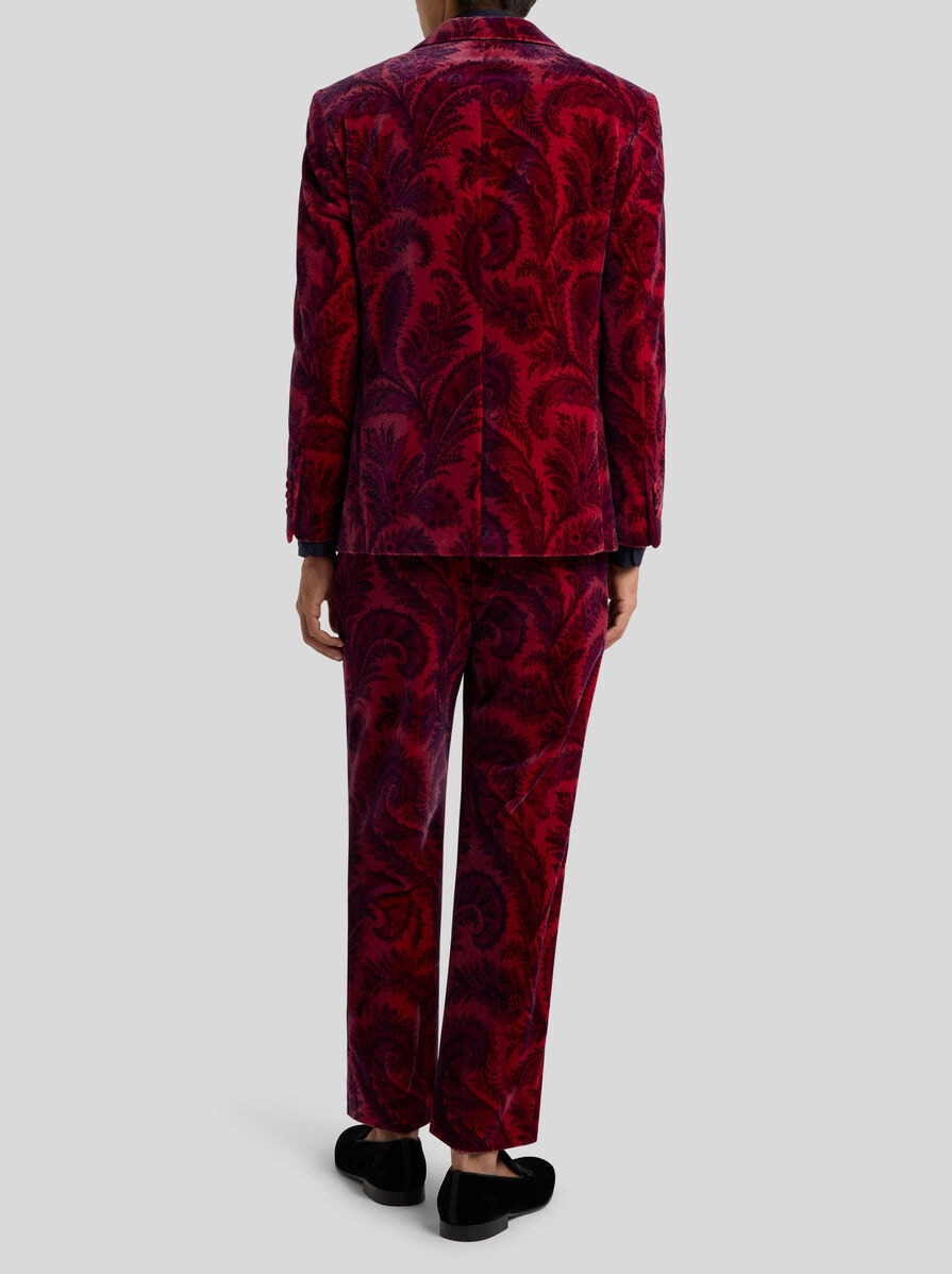 VELVET BLAZER WITH PRINT - 4