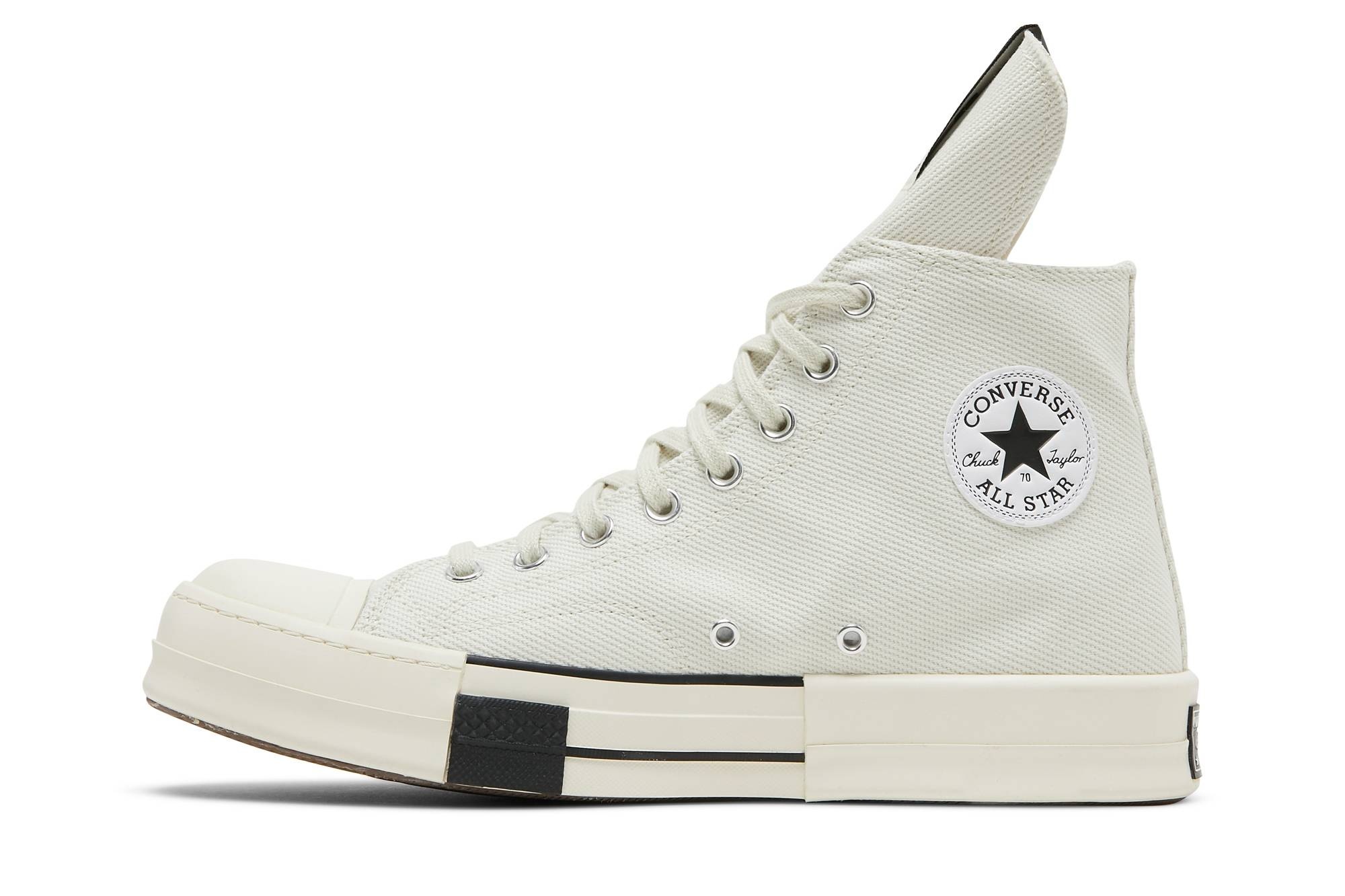 Rick Owens x DRKSHDW DRKSTAR Chuck 70 High 'Egret' - 3