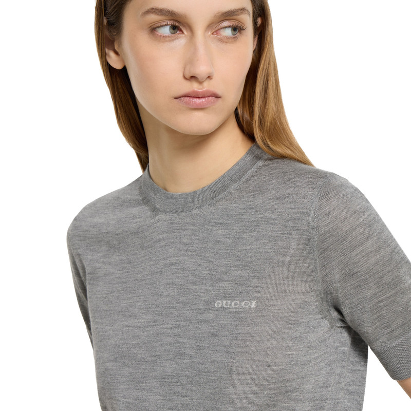 Cashmere silk top with intarsia 5
