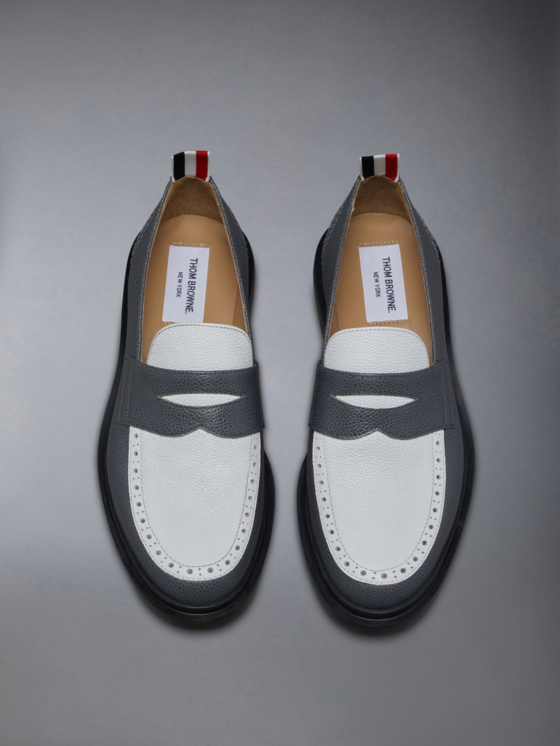 Pebble Grain Leather Penny Loafer 5