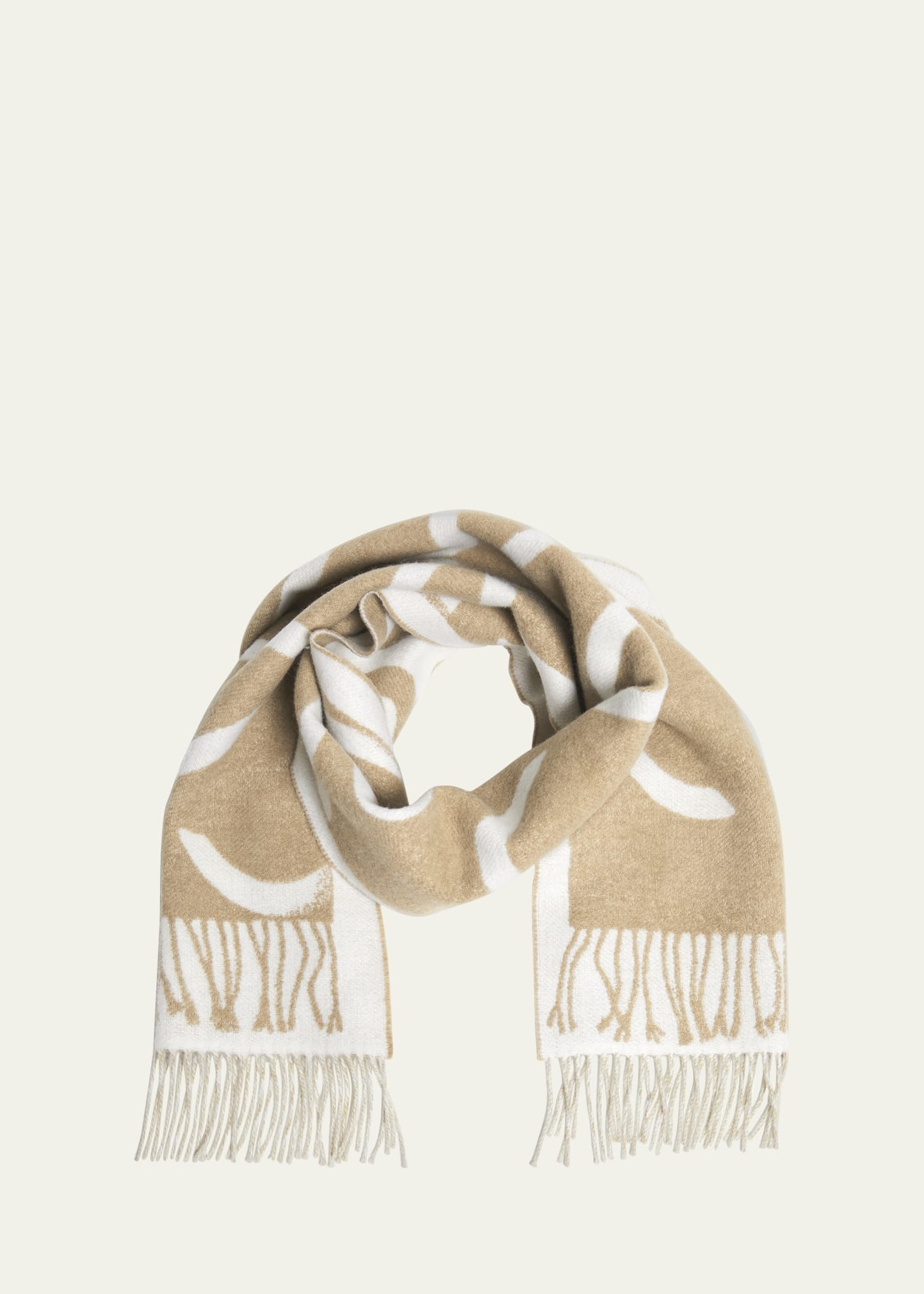 Anagram Scarf Print Wool & Cashmere Scarf - 1