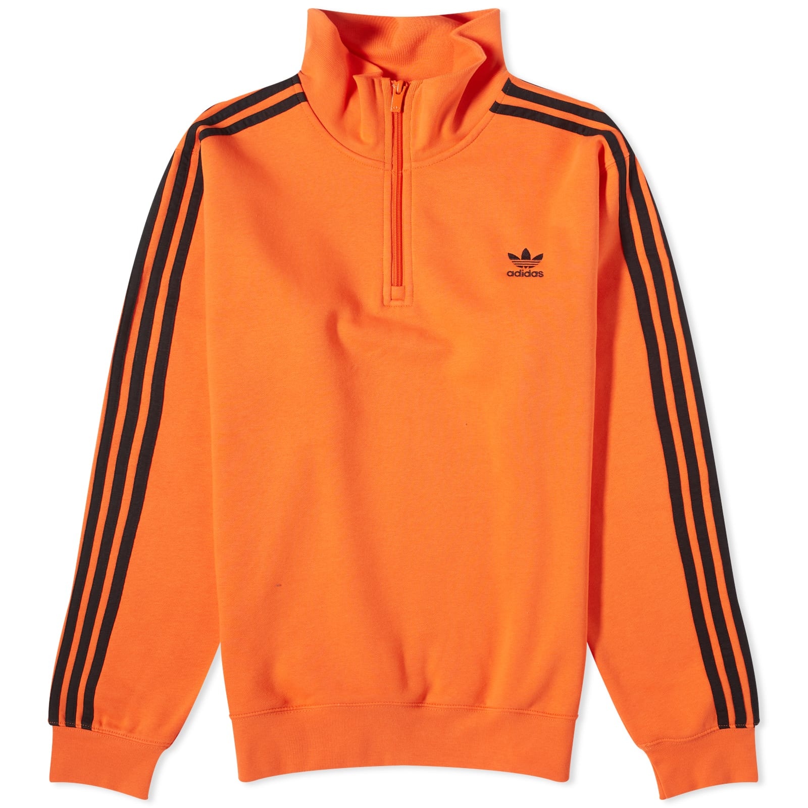 Adidas 3 Stripe Half Zip Crew Sweater - 1