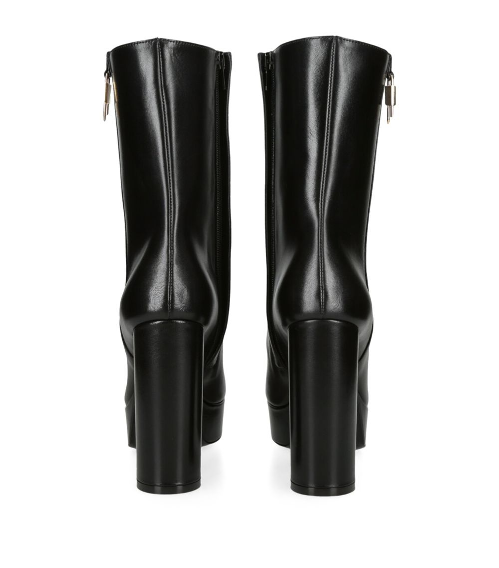 【GIVENCHY】BIG Sale★G-Lock Platform Boots 115 Givenchy Leather G-Lock Platform Boots 115 | harrods