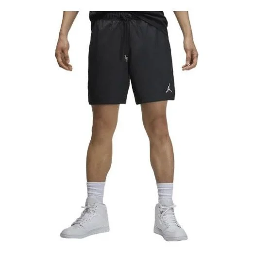 Men's Air Jordan Logo Printing Lacing Black Straight Shorts DM1373-010 - 1