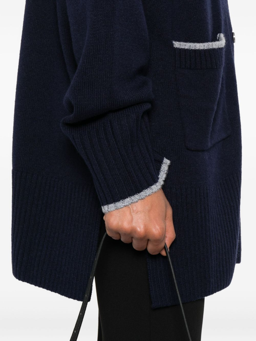 pocket-detail button-up cardigan - 5