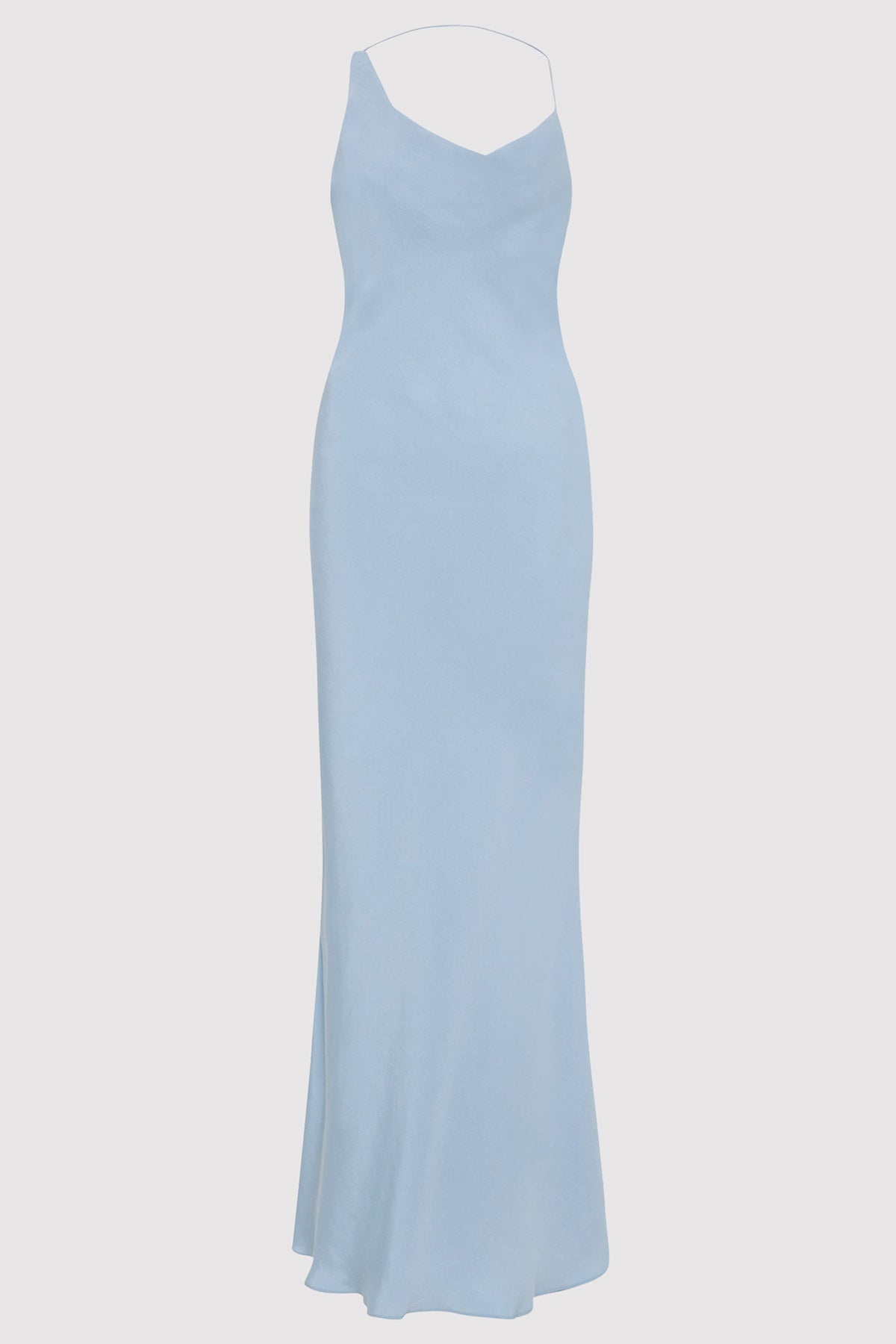 Asymm Drape Maxi Dress - Stone Blue - 1