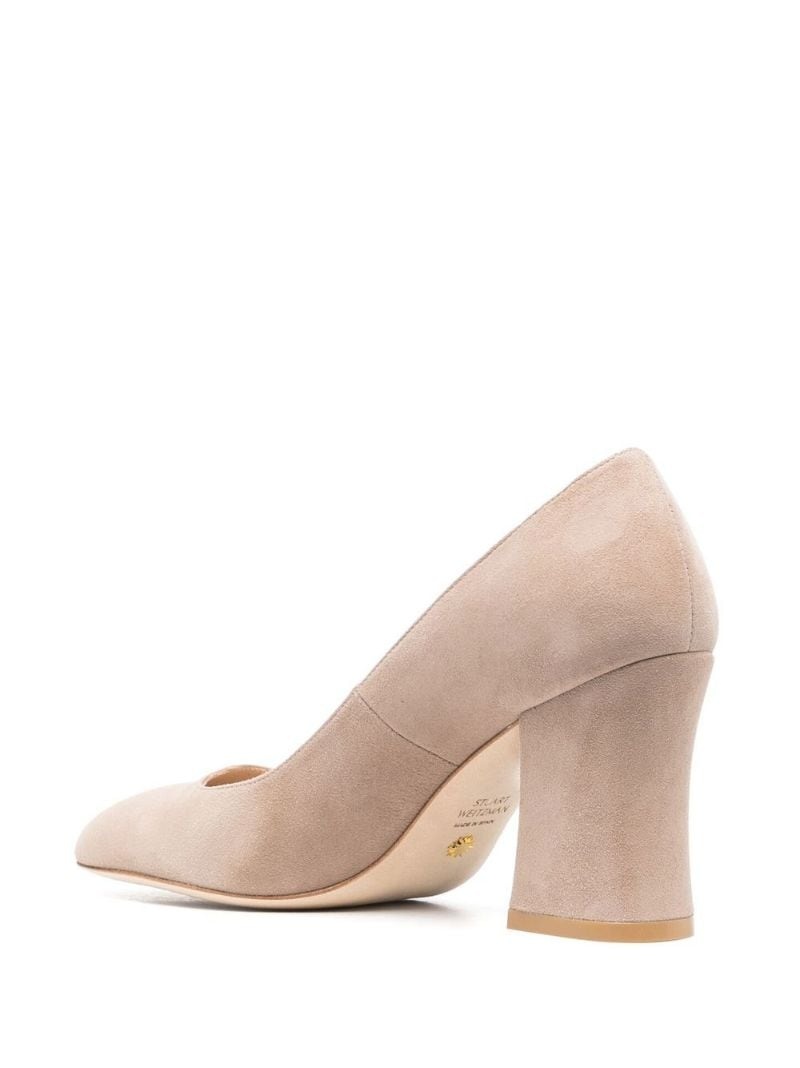 square-toe 75mm suede pumps - 3