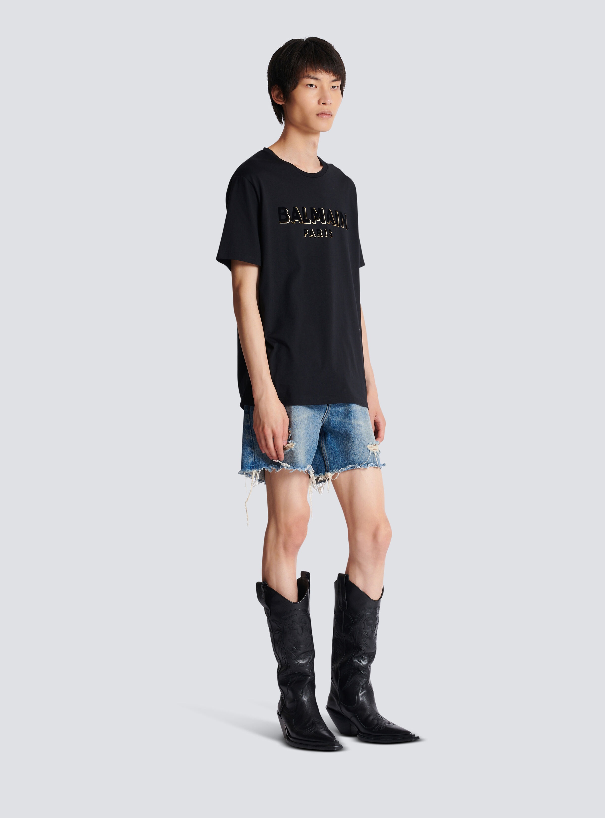 Metallic flocked Balmain T-shirt - 3