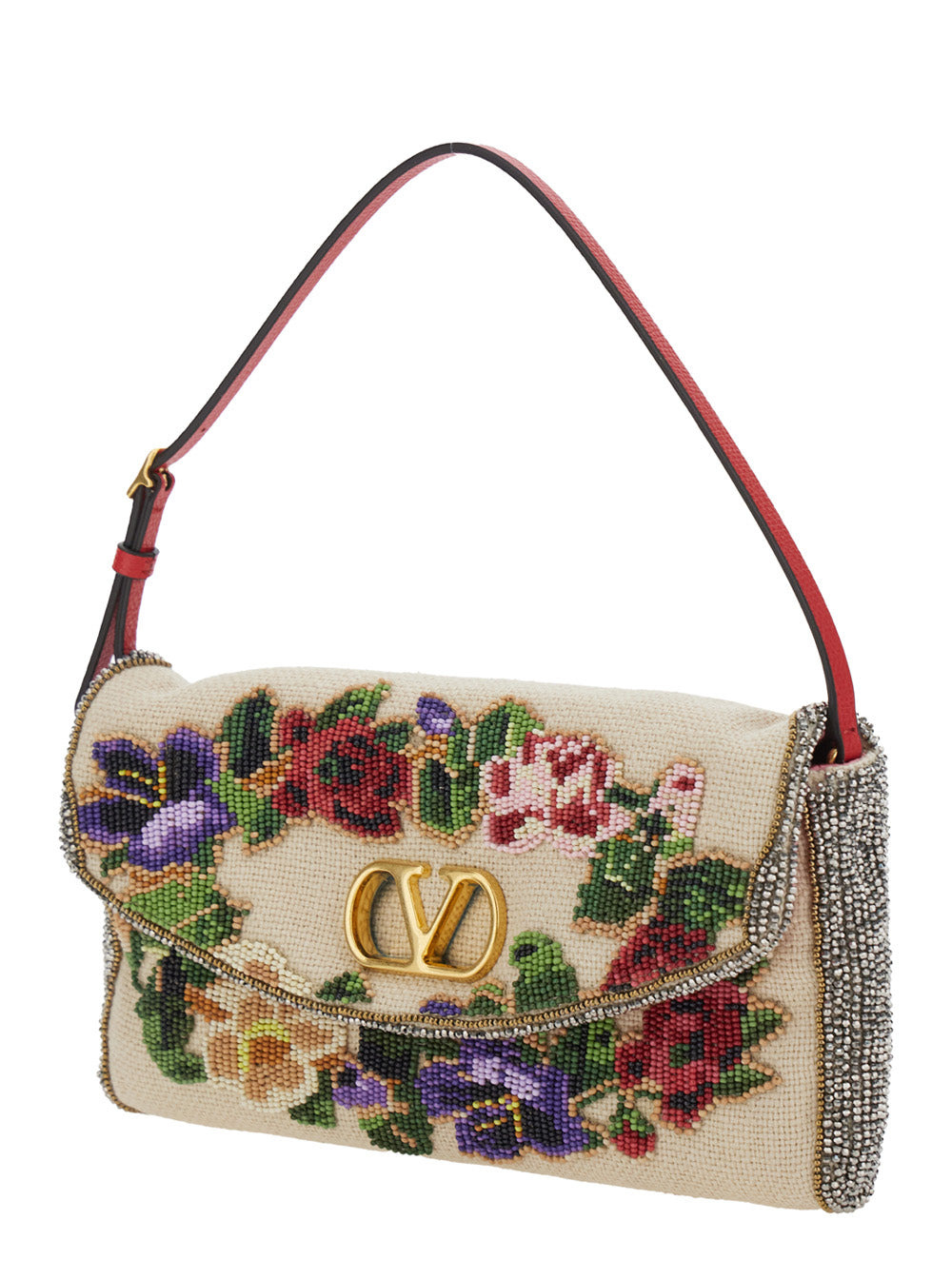 Valentino Garavani Women Clutch | Vain Soft | Ric.Garland Beads/Vit.Soft Grain L./A.Br - 2