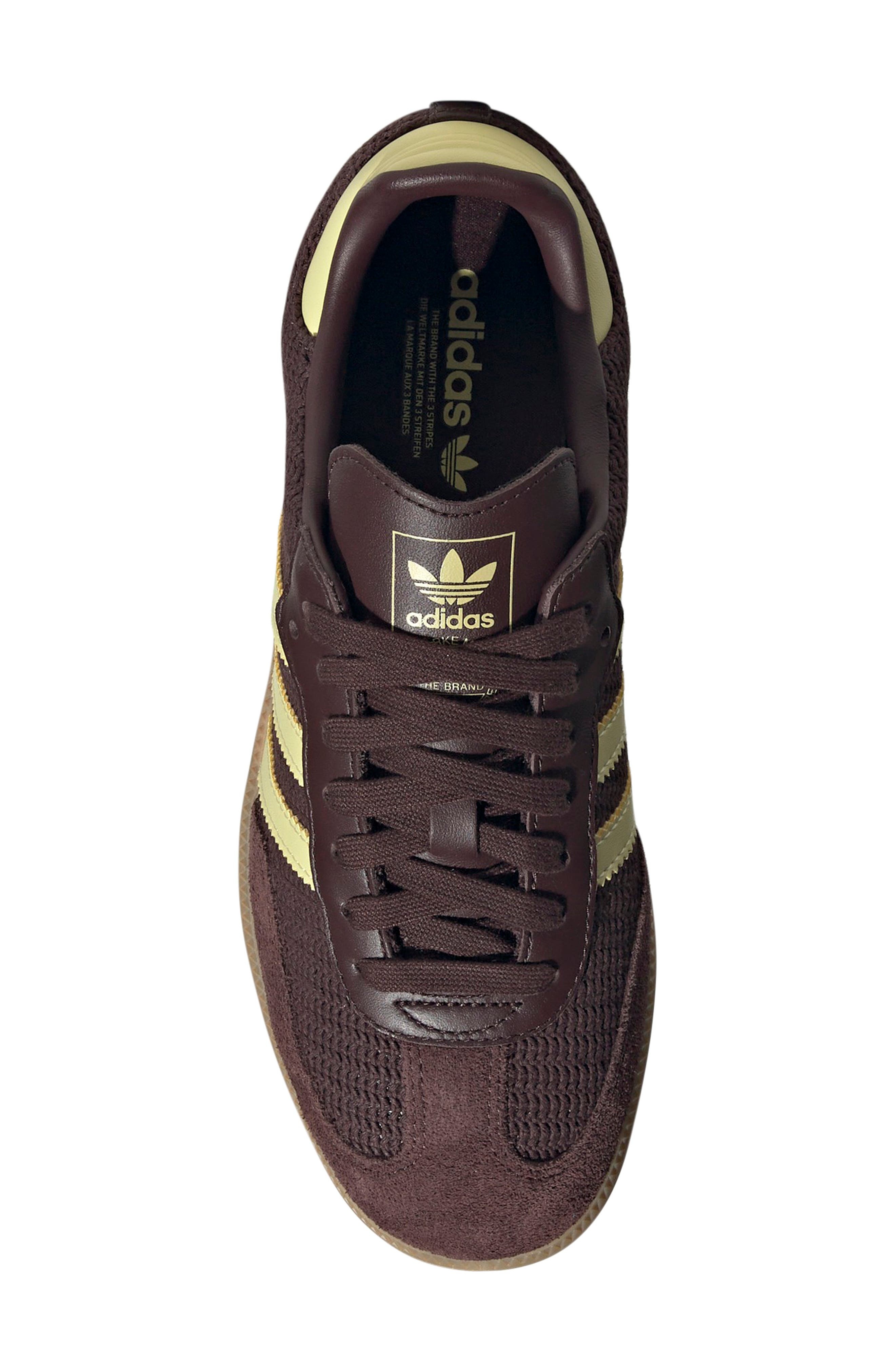 adidas Samba OG Sneaker in Brown/Powder Yellow/Gum at Nordstrom - 4