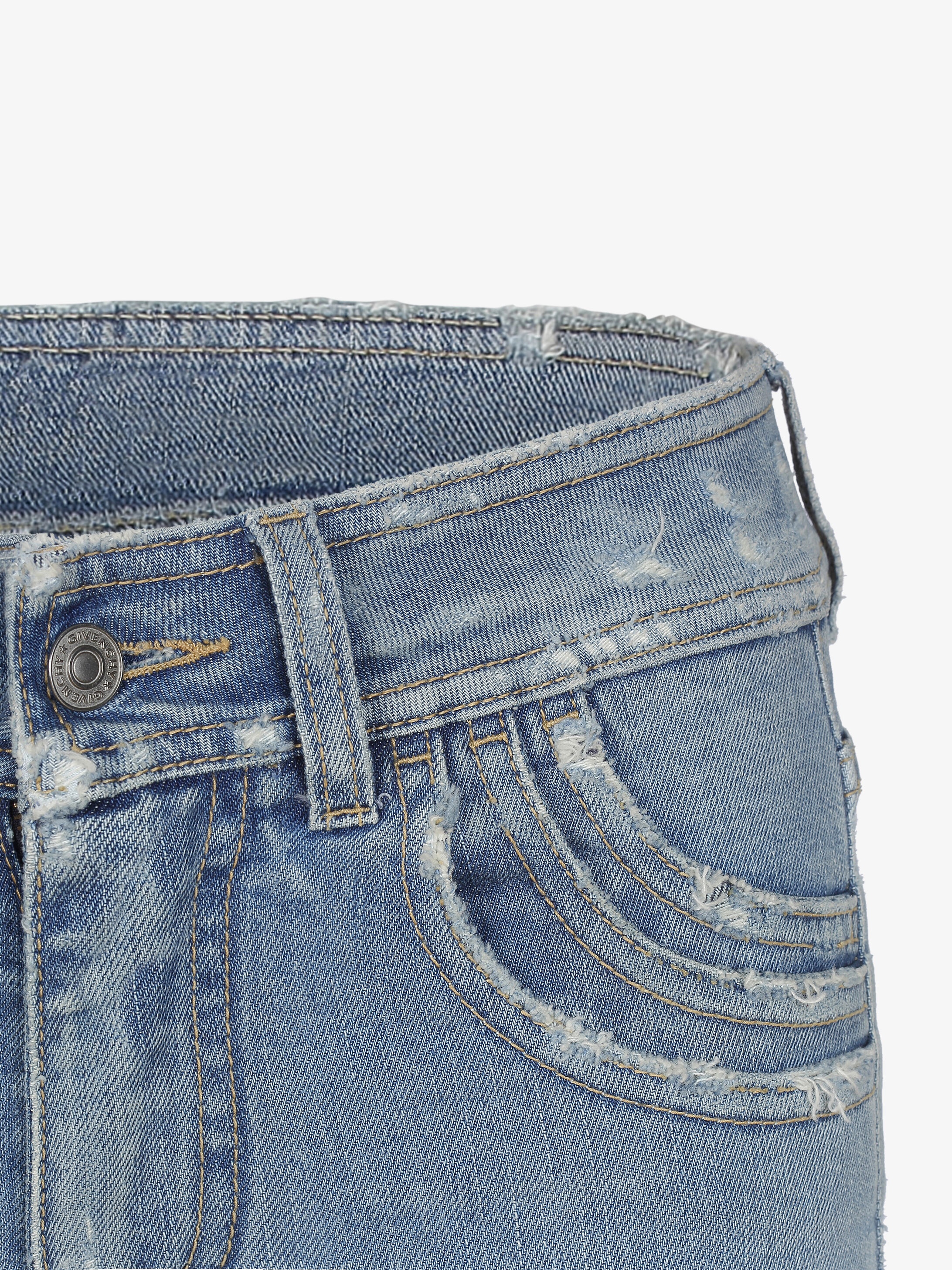 Slim fit multipockets destroyed jeans - 6