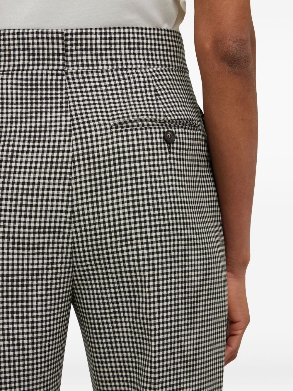 gingham-pattern trousers - 5