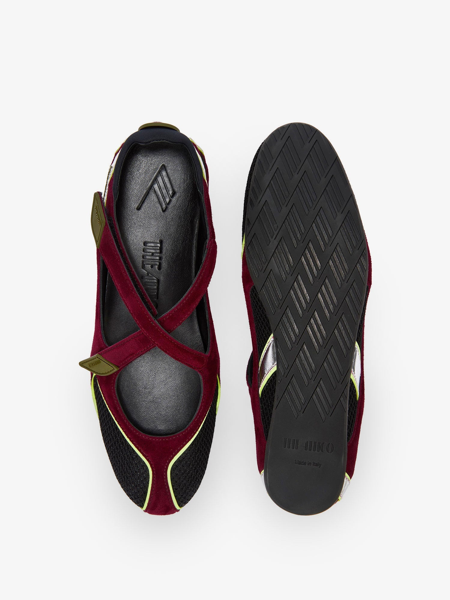 The Attico Foor 01 Mesh And Suede Ballerinas Flat - 2