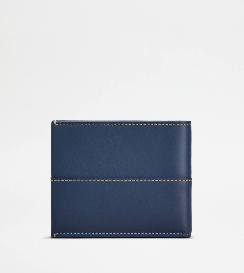 CARD HOLDER IN LEATHER - BLUE 2