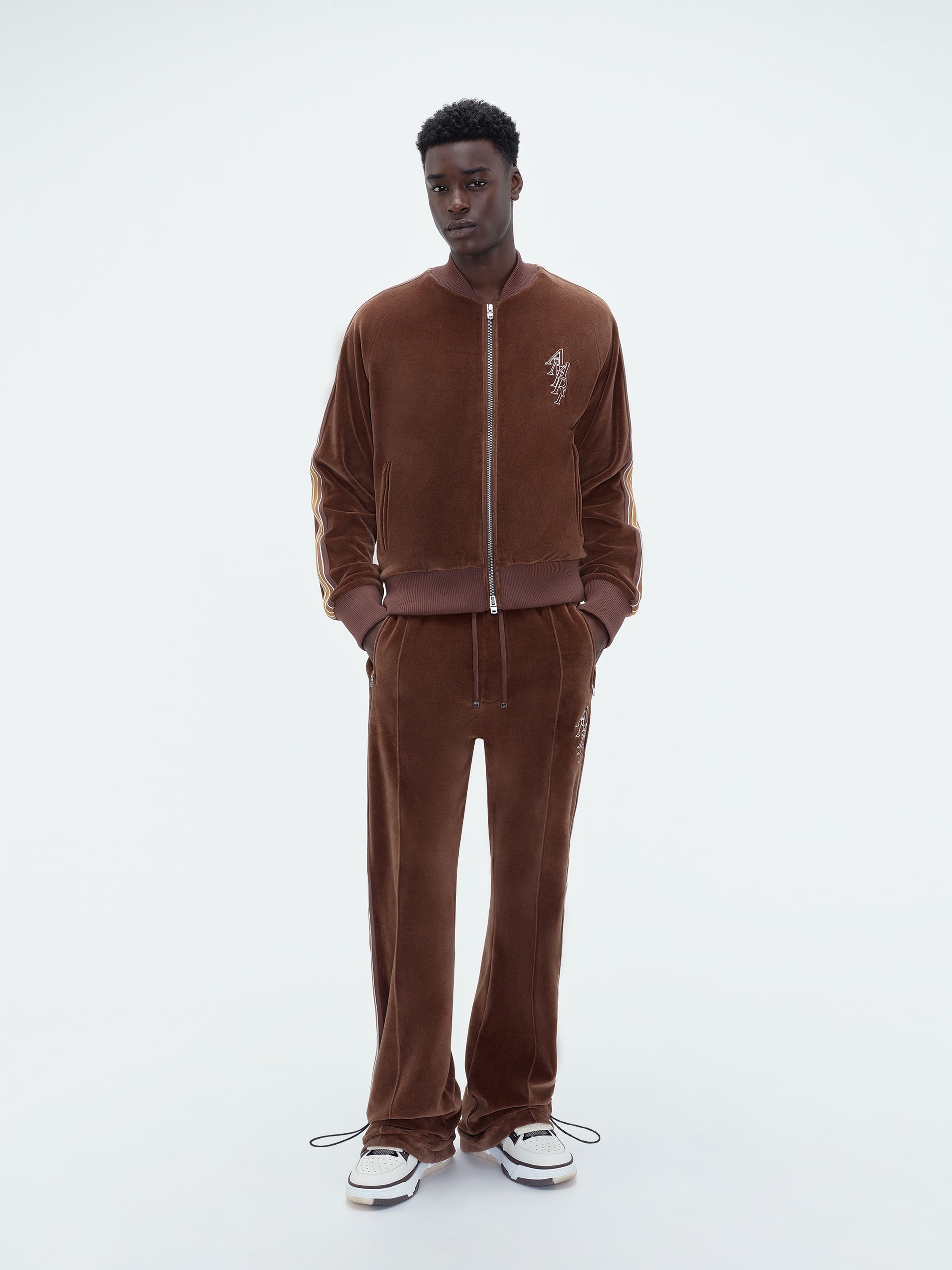 AMIRI STACK VELOUR TRACK JACKET - 2