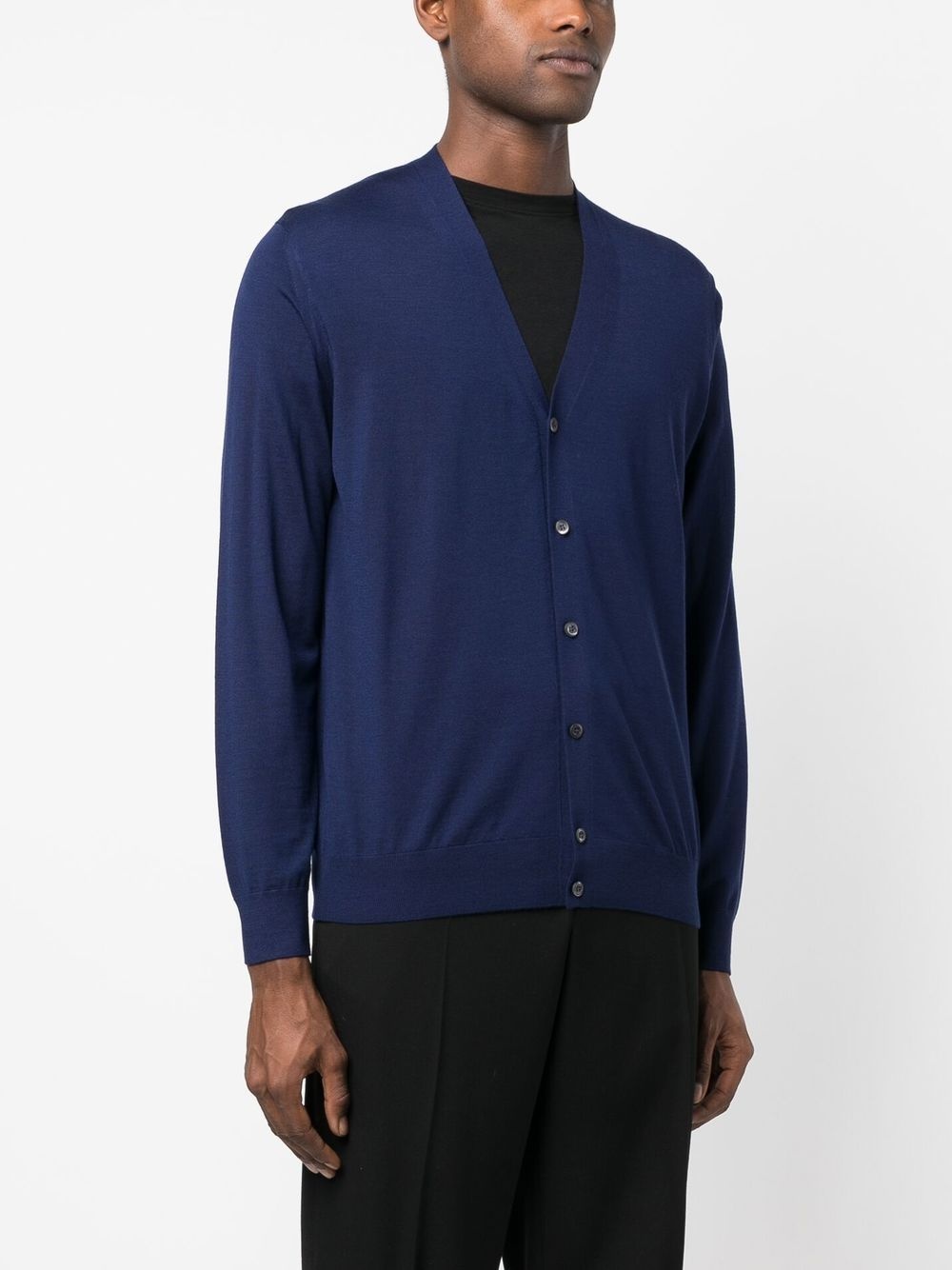 fine-knit V-neck cardigan - 3