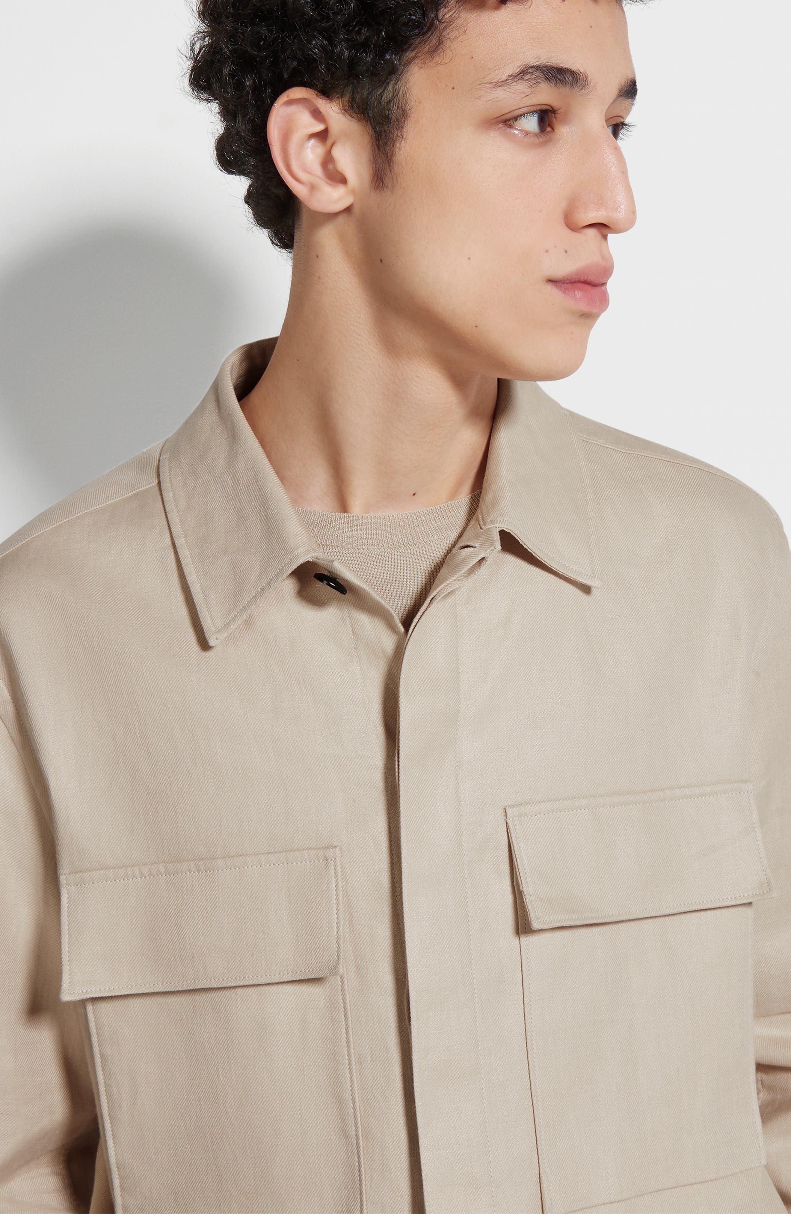 Oasi Linen Twill Overshirt - 3
