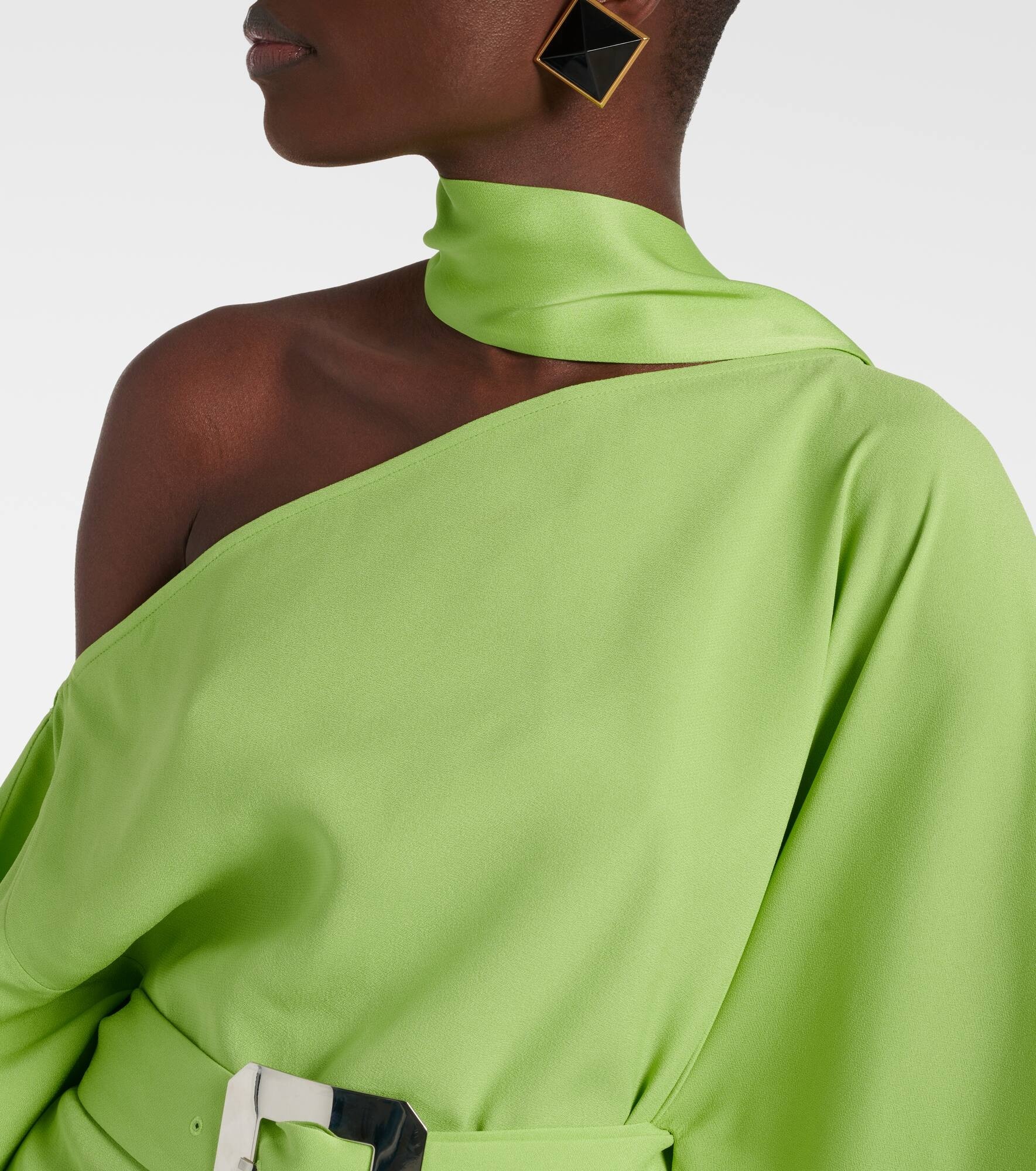 Taylor asymmetric one-shoulder kaftan - 4