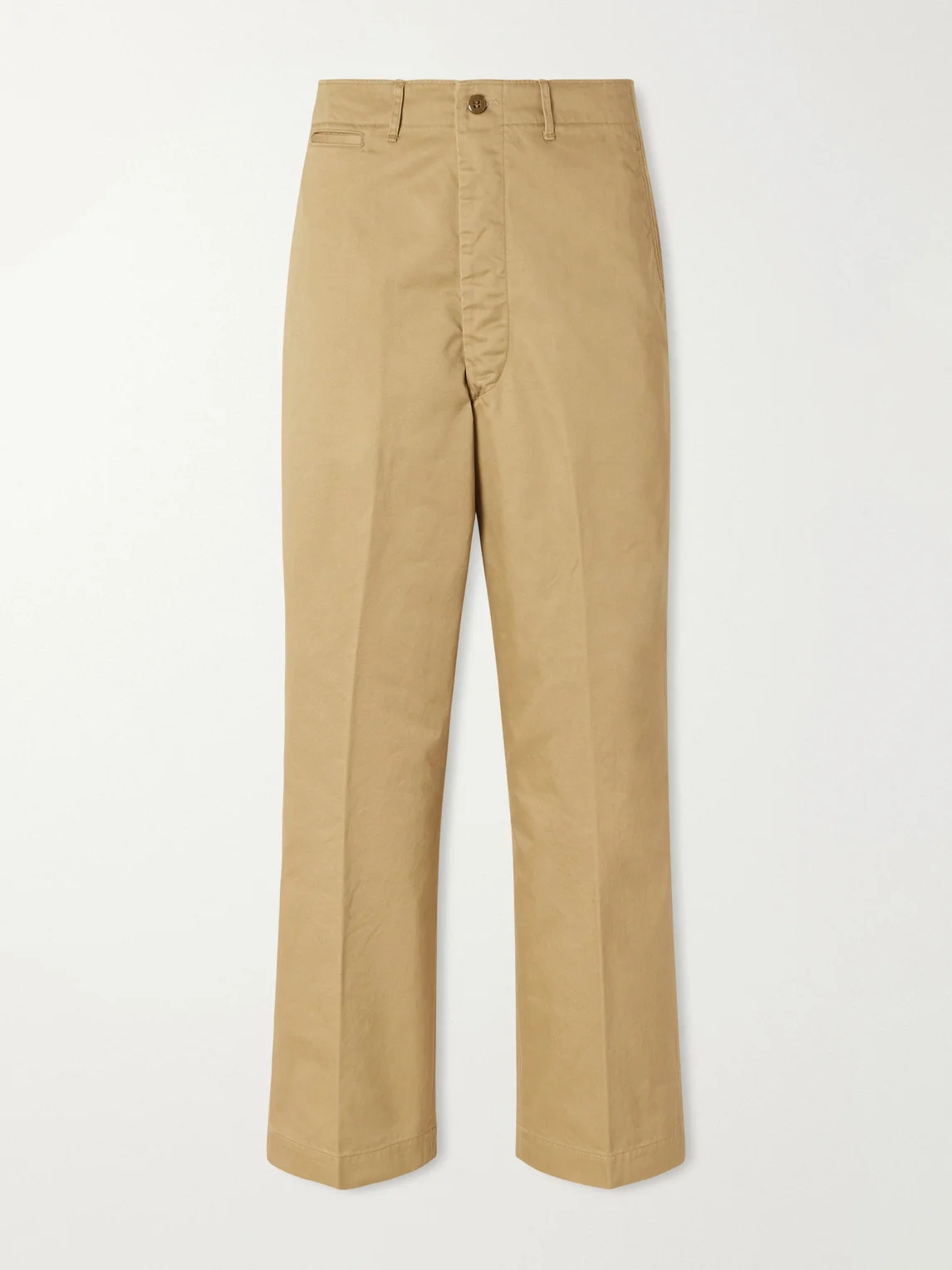 Straight-Leg Cotton-Twill Trousers - 1