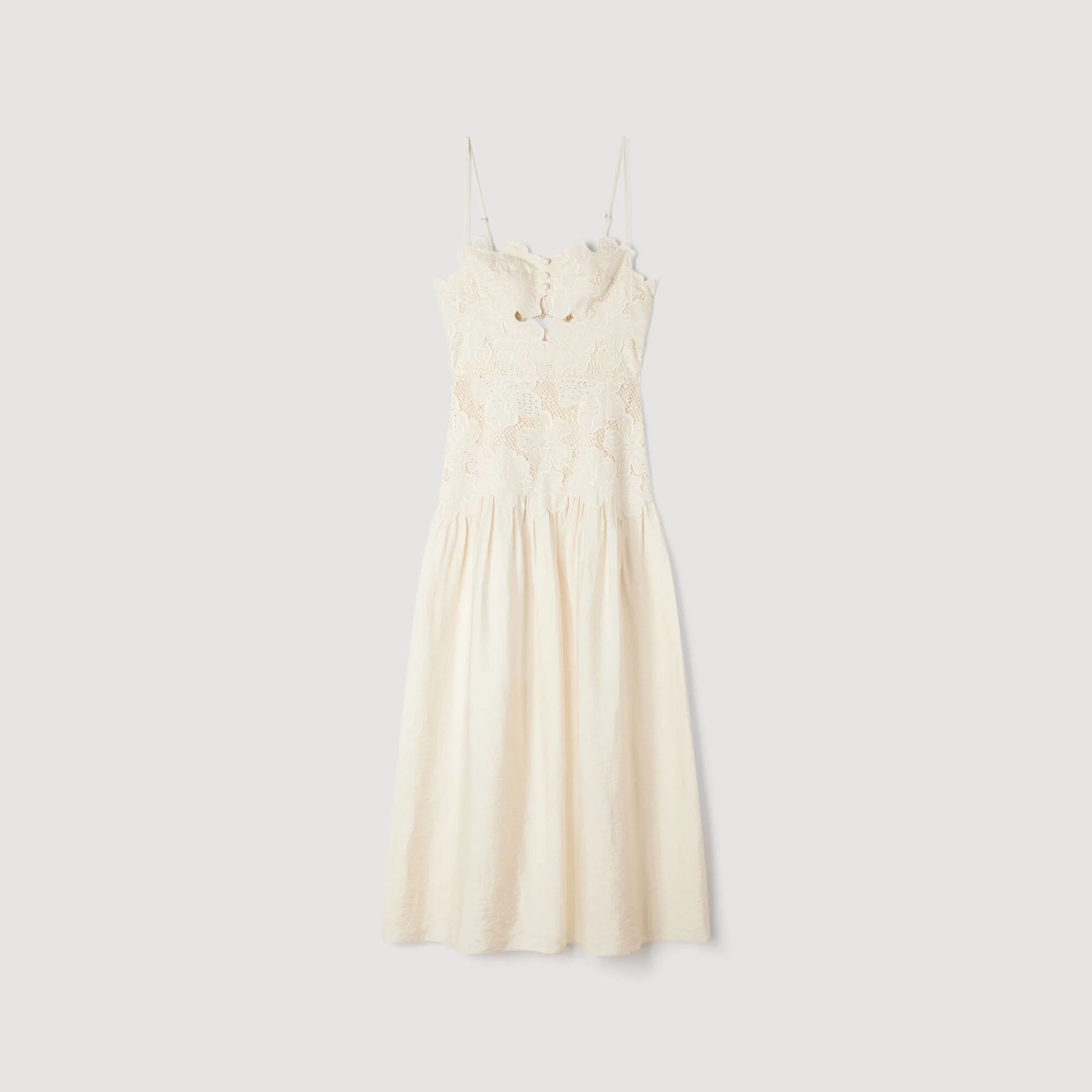 GUIPURE MIDI DRESS - 1