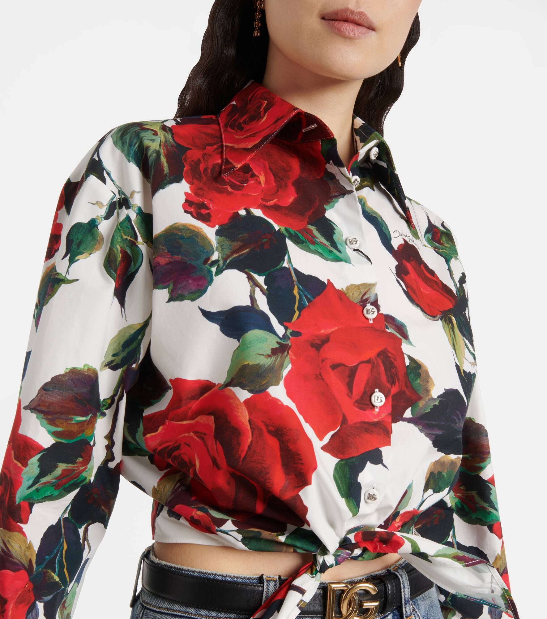 Floral cotton shirt - 4