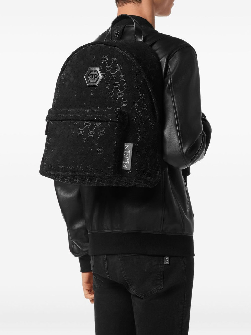 PHILIPP PLEIN hexagon-rhinestone backpack outlook