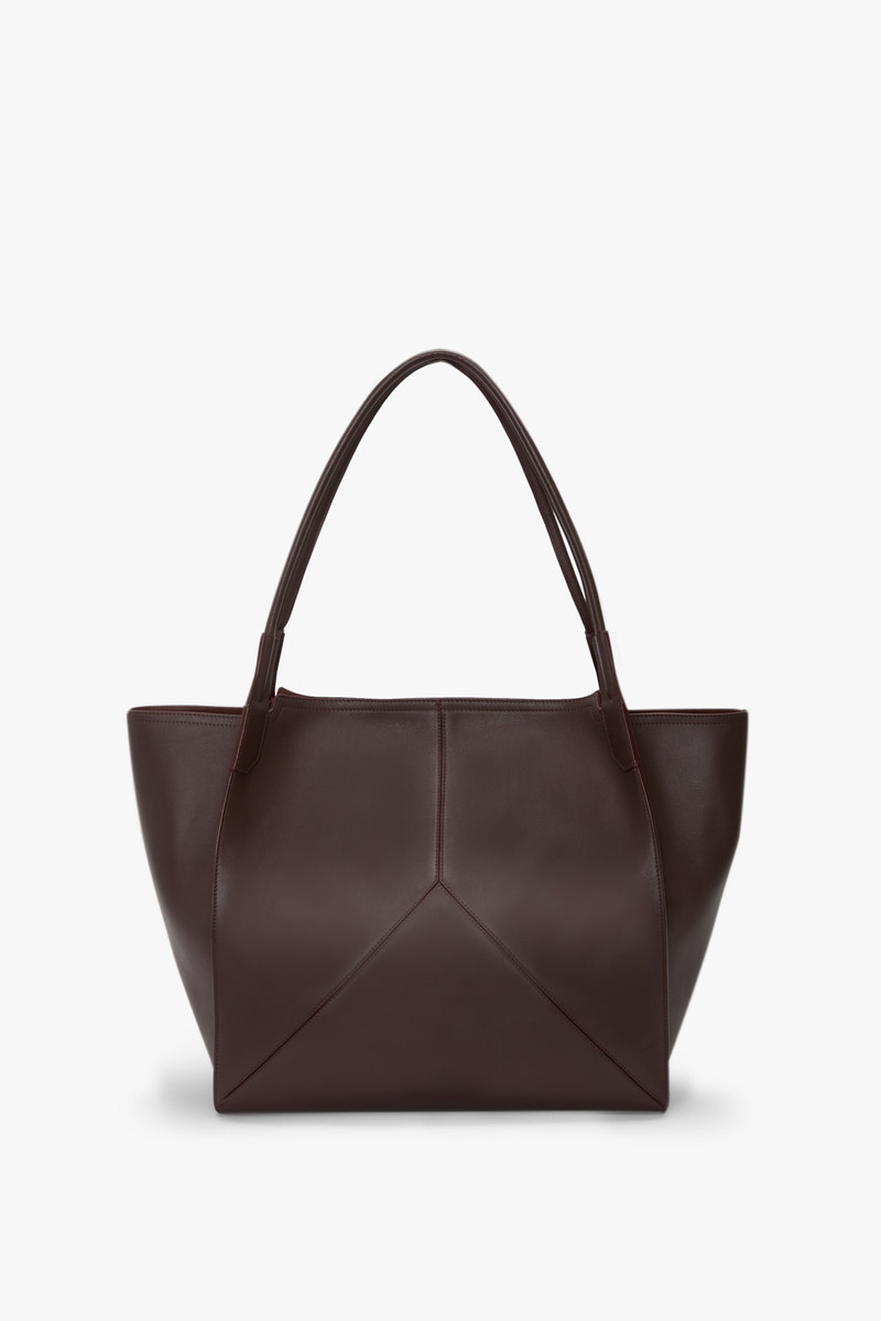 Victoria Beckham Victoria Tote In Burgundy Soft Leather outlook