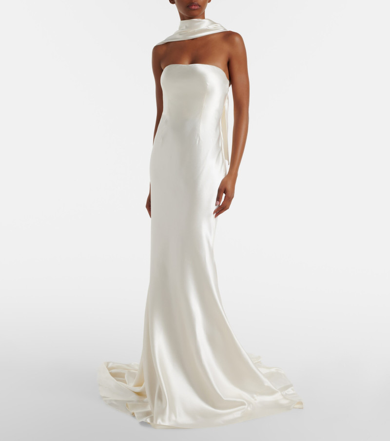 DANIELLE FRANKEL Bridal River silk and wool bustier gown outlook