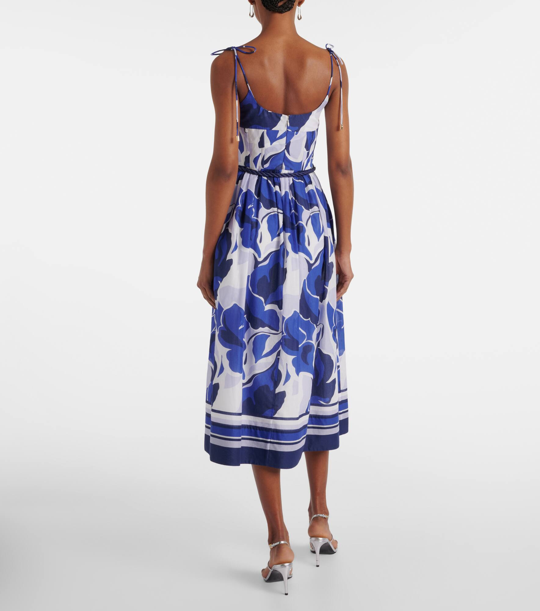 Paros floral cotton midi dress - 3