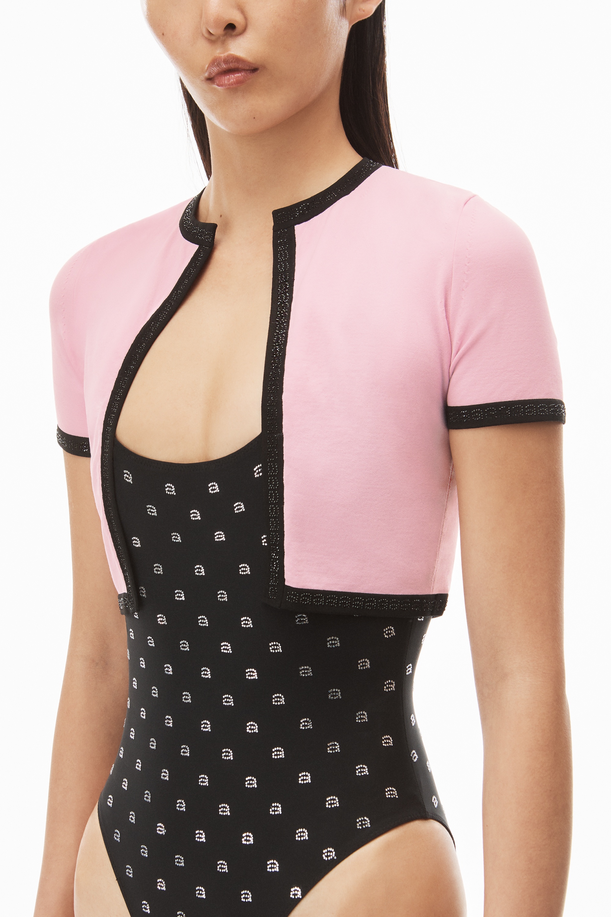 CROPPED CARDIGAN IN COMPACT NYLON - 3