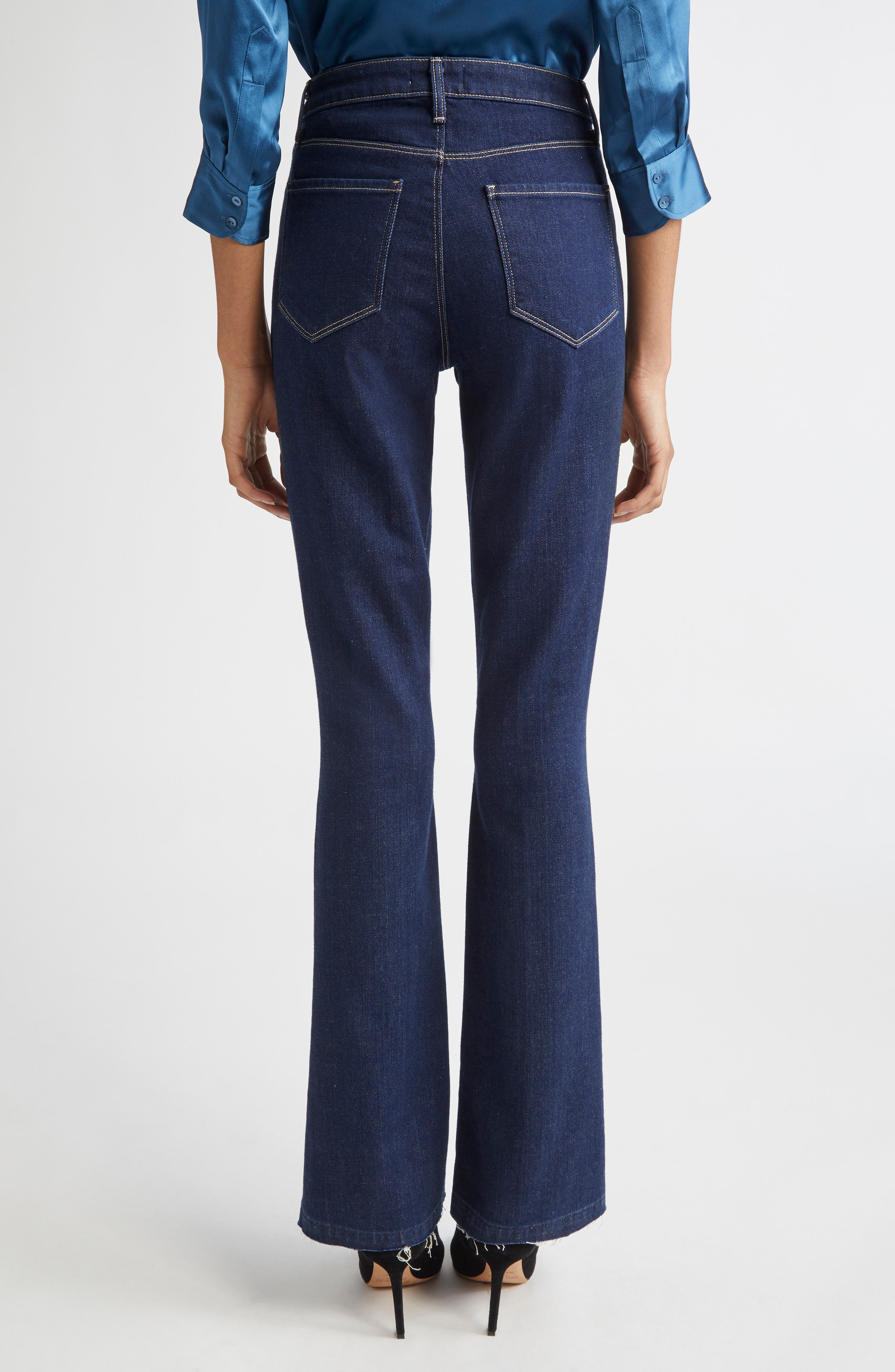 L'AGENCE Ruth Raw Hem Straight Leg Jeans in Koval at Nordstrom - 3